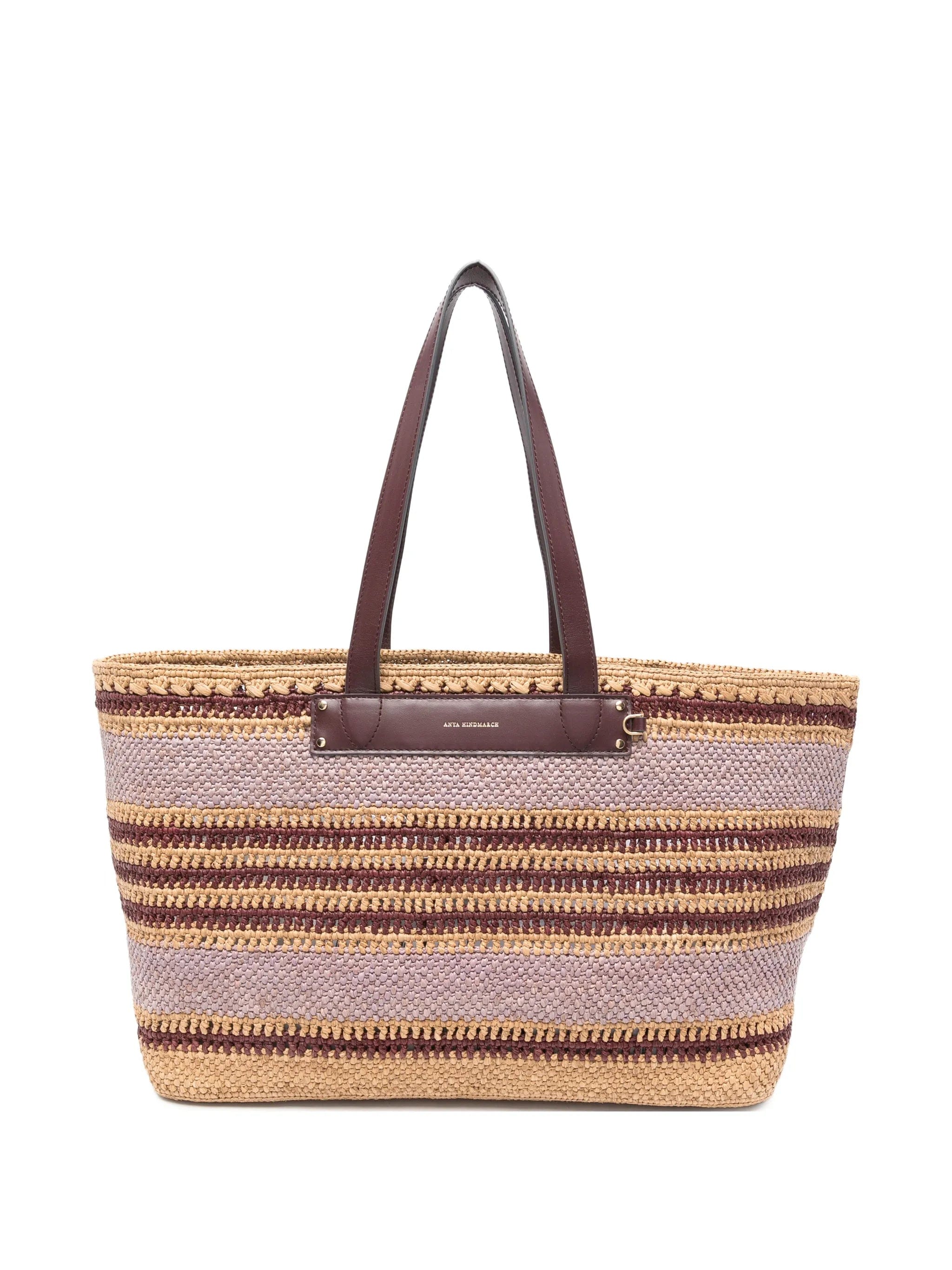 Anya Hindmarch logo - detail striped shoulder bag