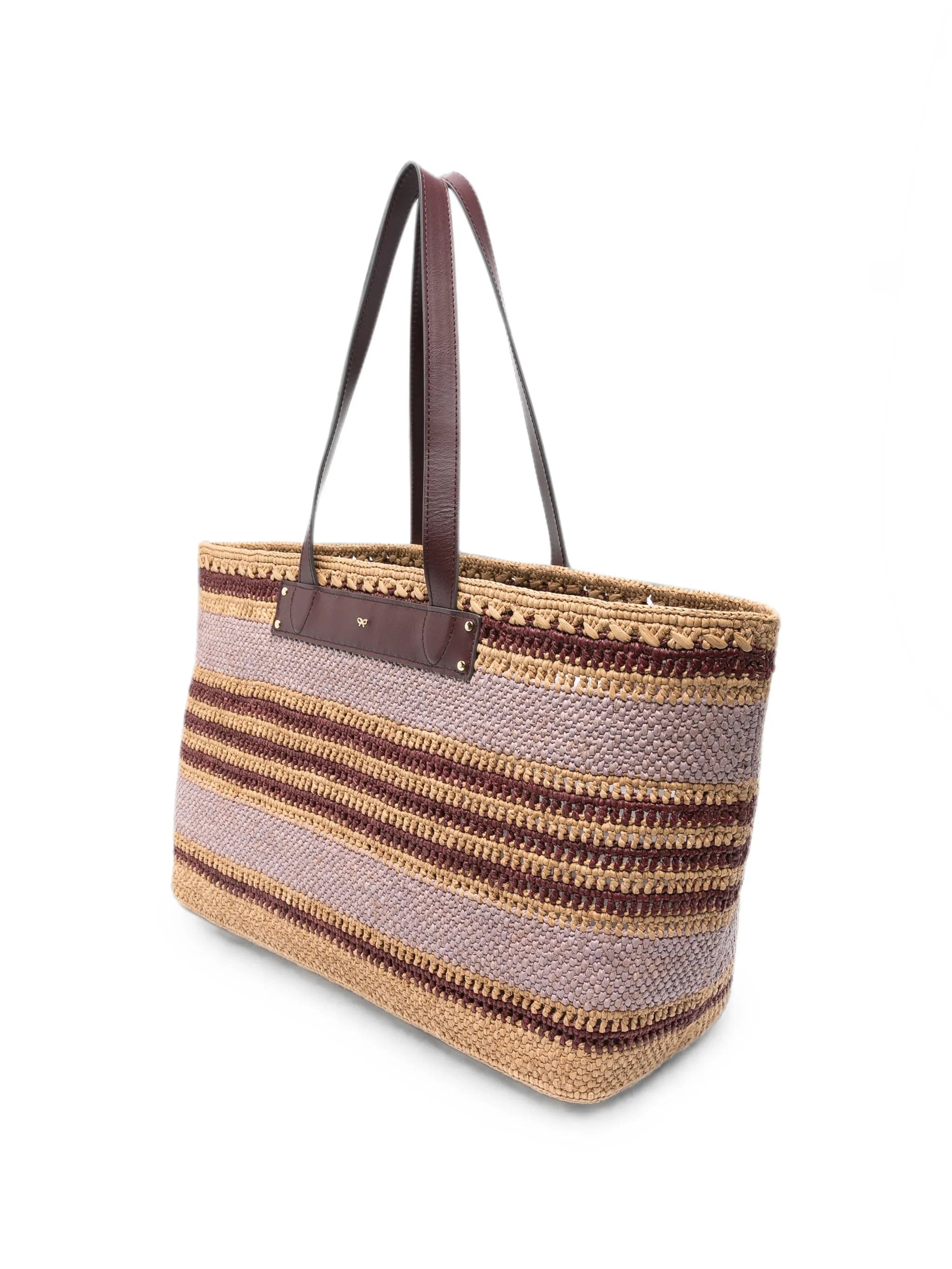 Anya Hindmarch logo - detail striped shoulder bag