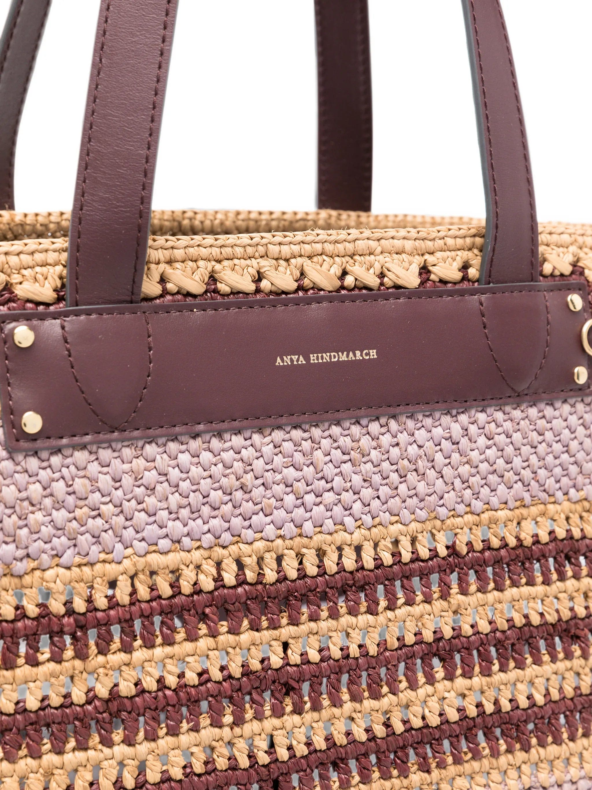 Anya Hindmarch logo - detail striped shoulder bag