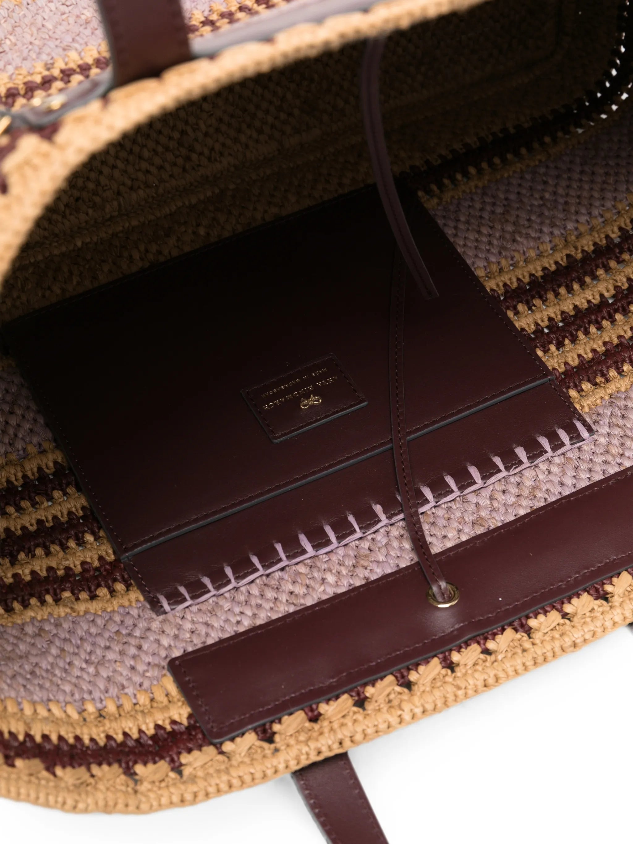 Anya Hindmarch logo - detail striped shoulder bag