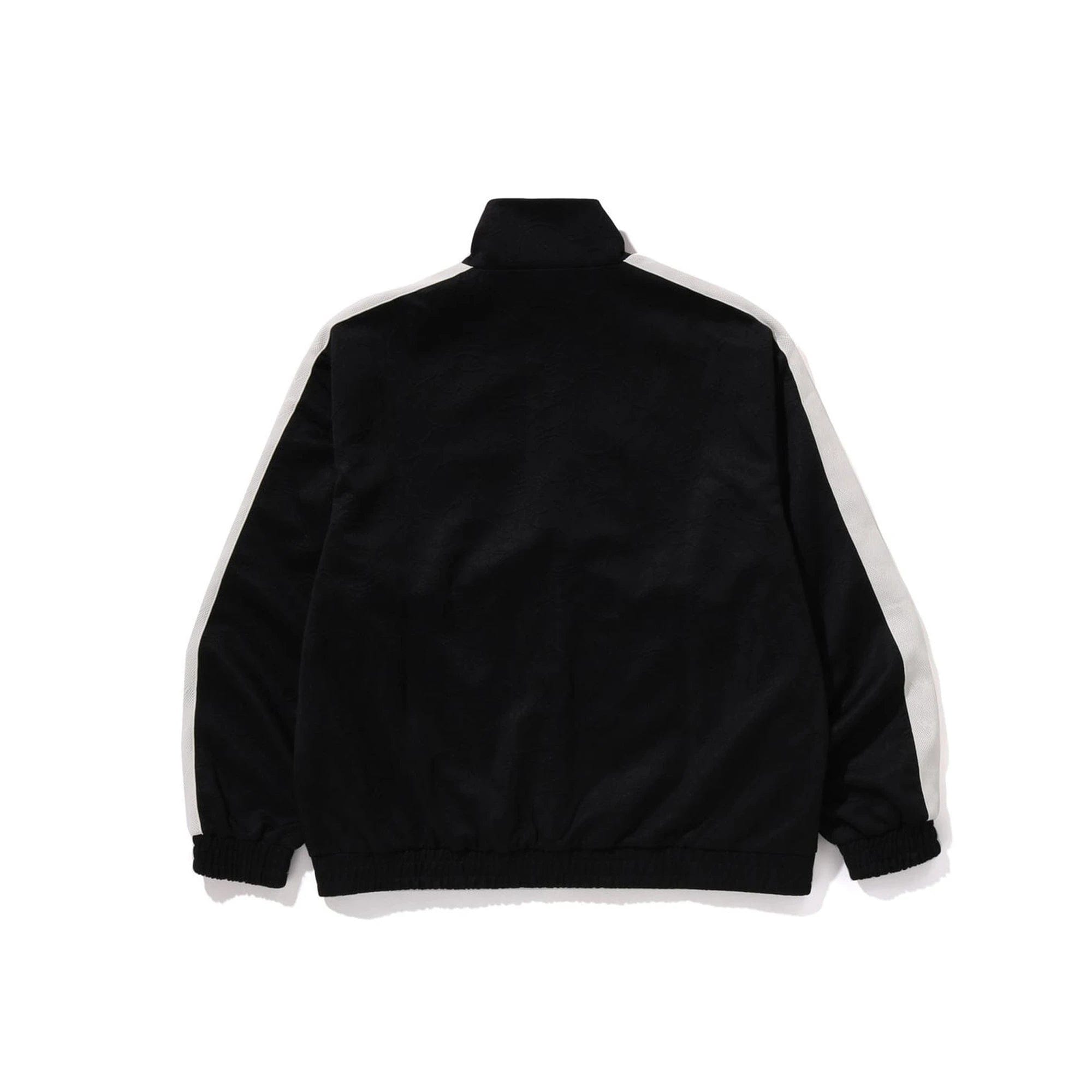 A Bathing Ape BAPE Line Camo Jacquard Bathing Ape Logo Relaxed Fit Track Jacket Black
