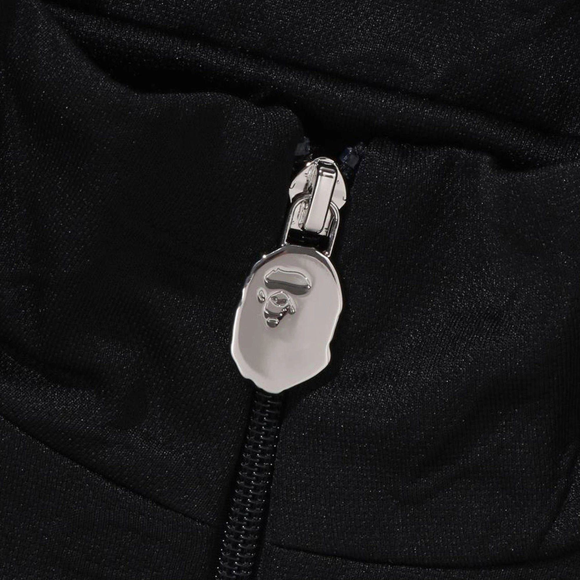 A Bathing Ape BAPE Line Camo Jacquard Bathing Ape Logo Relaxed Fit Track Jacket Black
