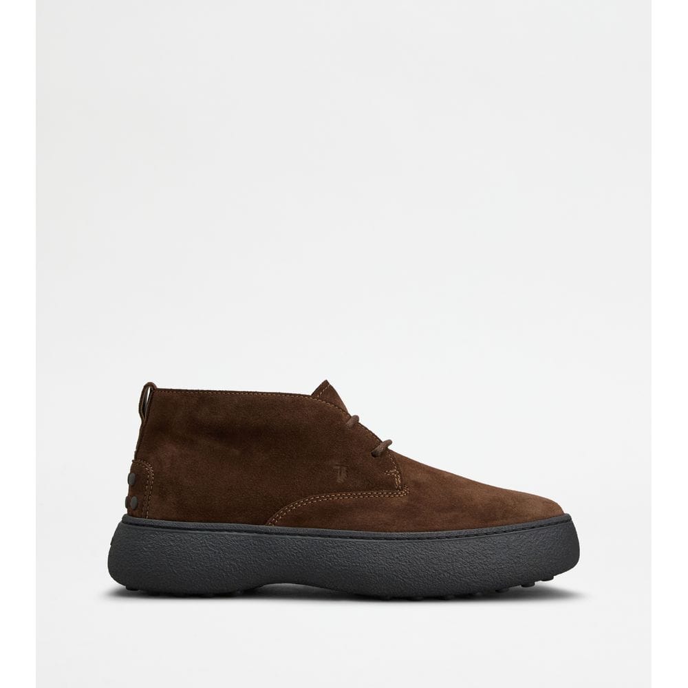 Tod's Tods W. G. Heritage Desert Boots In Suede Brown Mens
