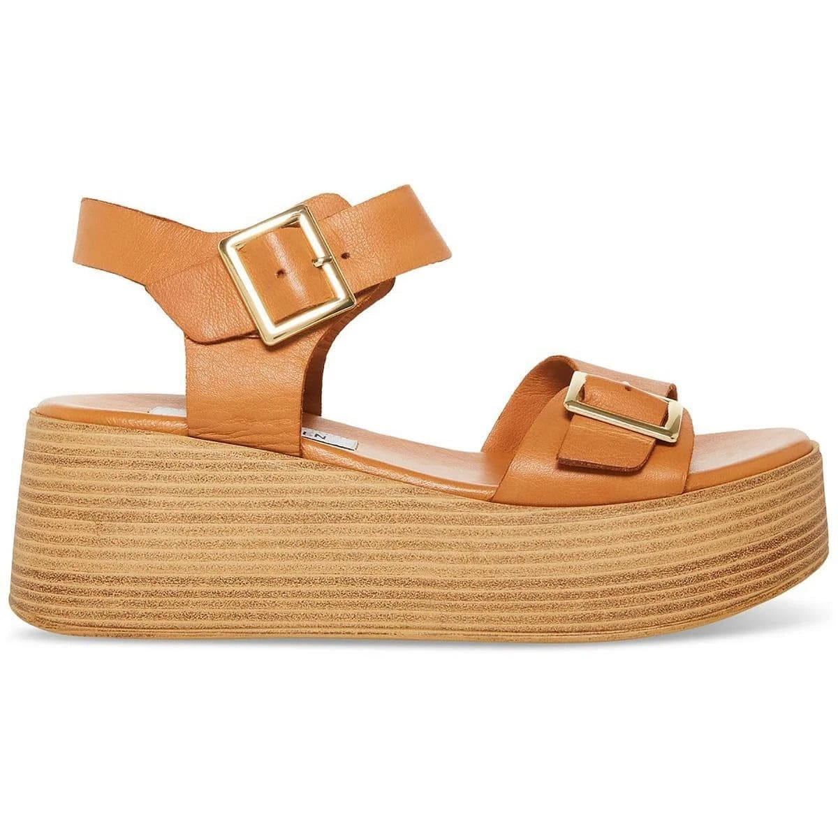Steve Madden Marka Sandals Women's Brown Leather Platform Strappy UPS925