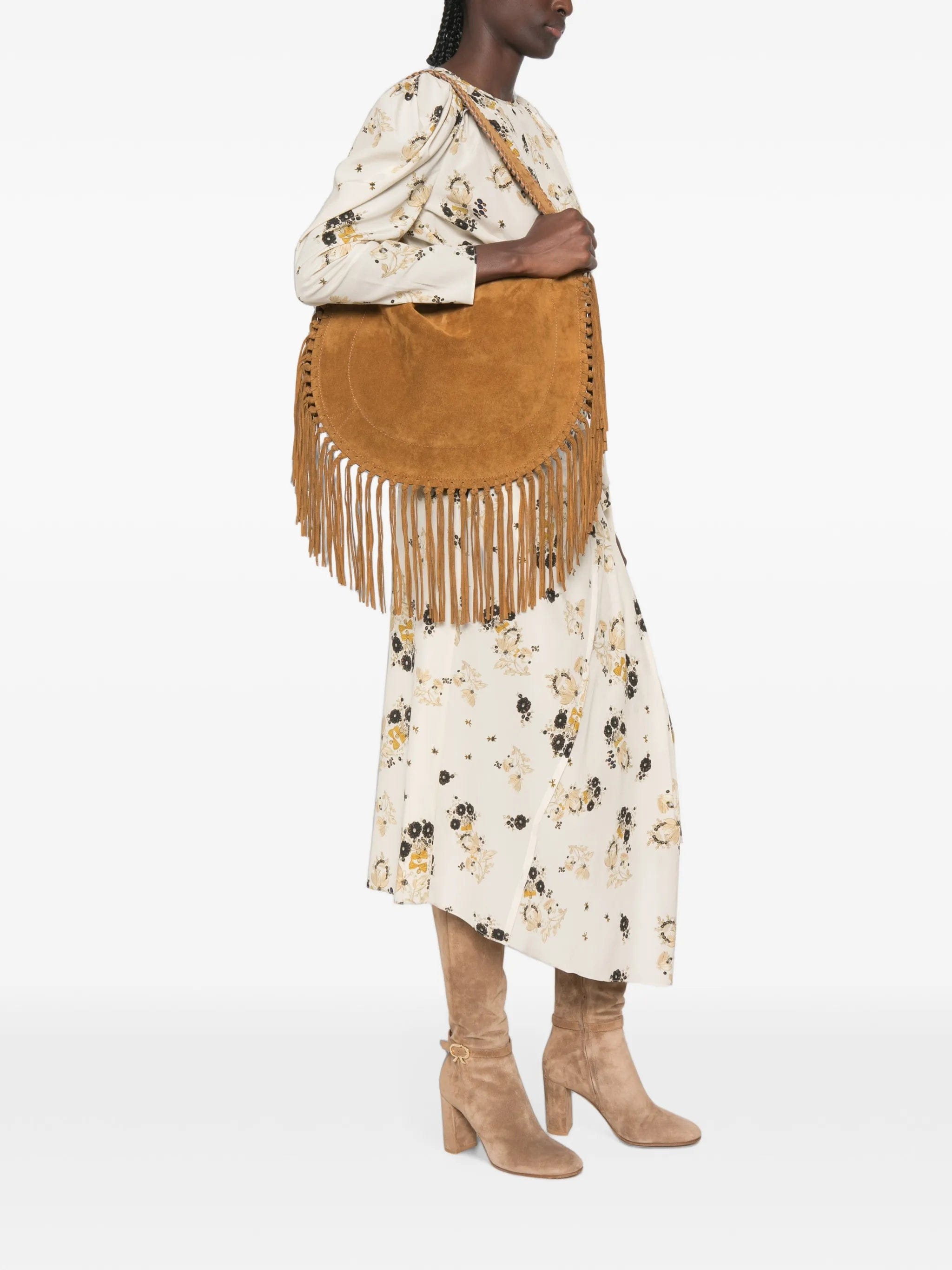 Isabel Marant fringe - trim whipstitch shoulder bag