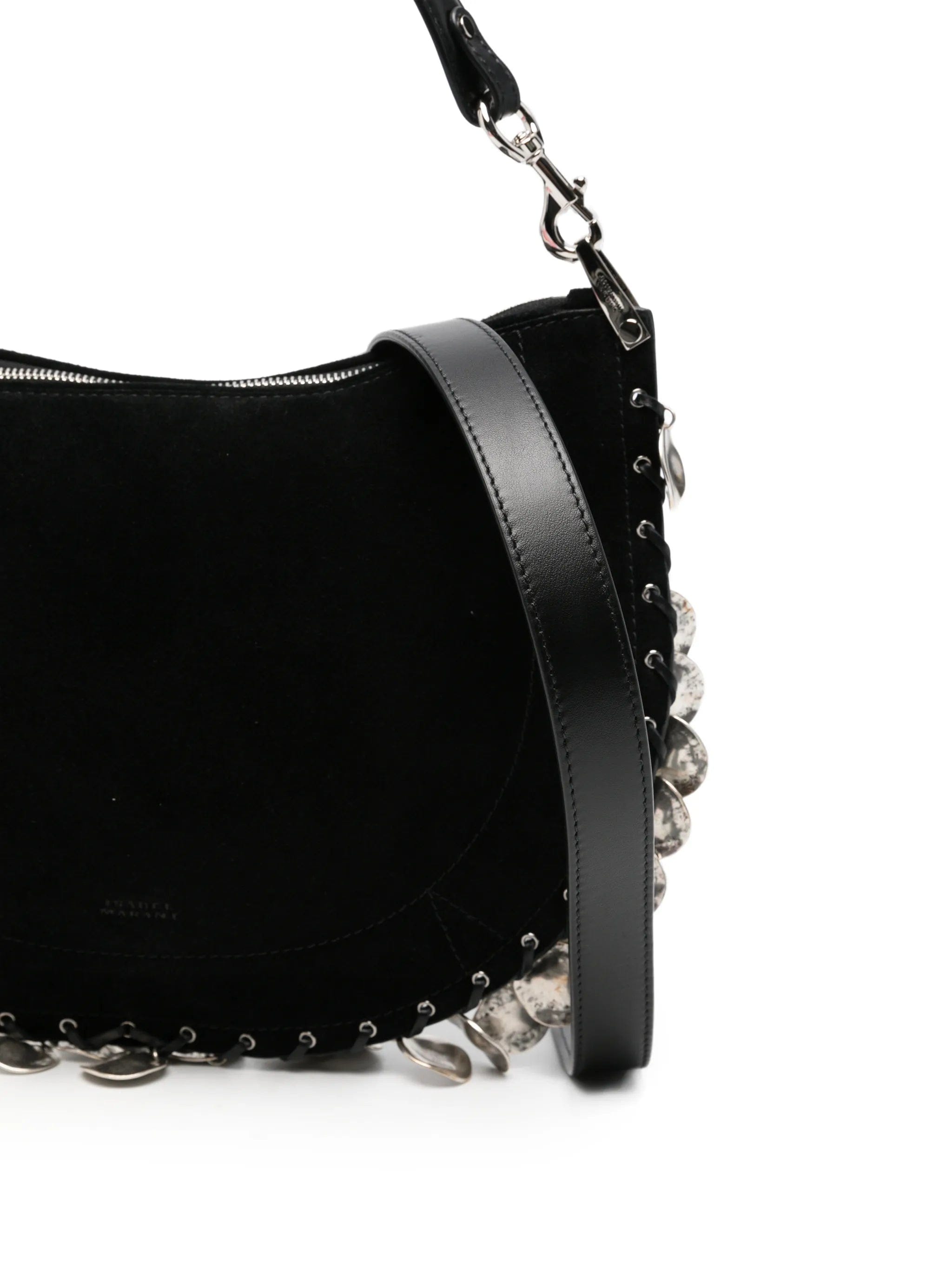 Isabel Marant Oskan coin - embellished suede shoulder bag
