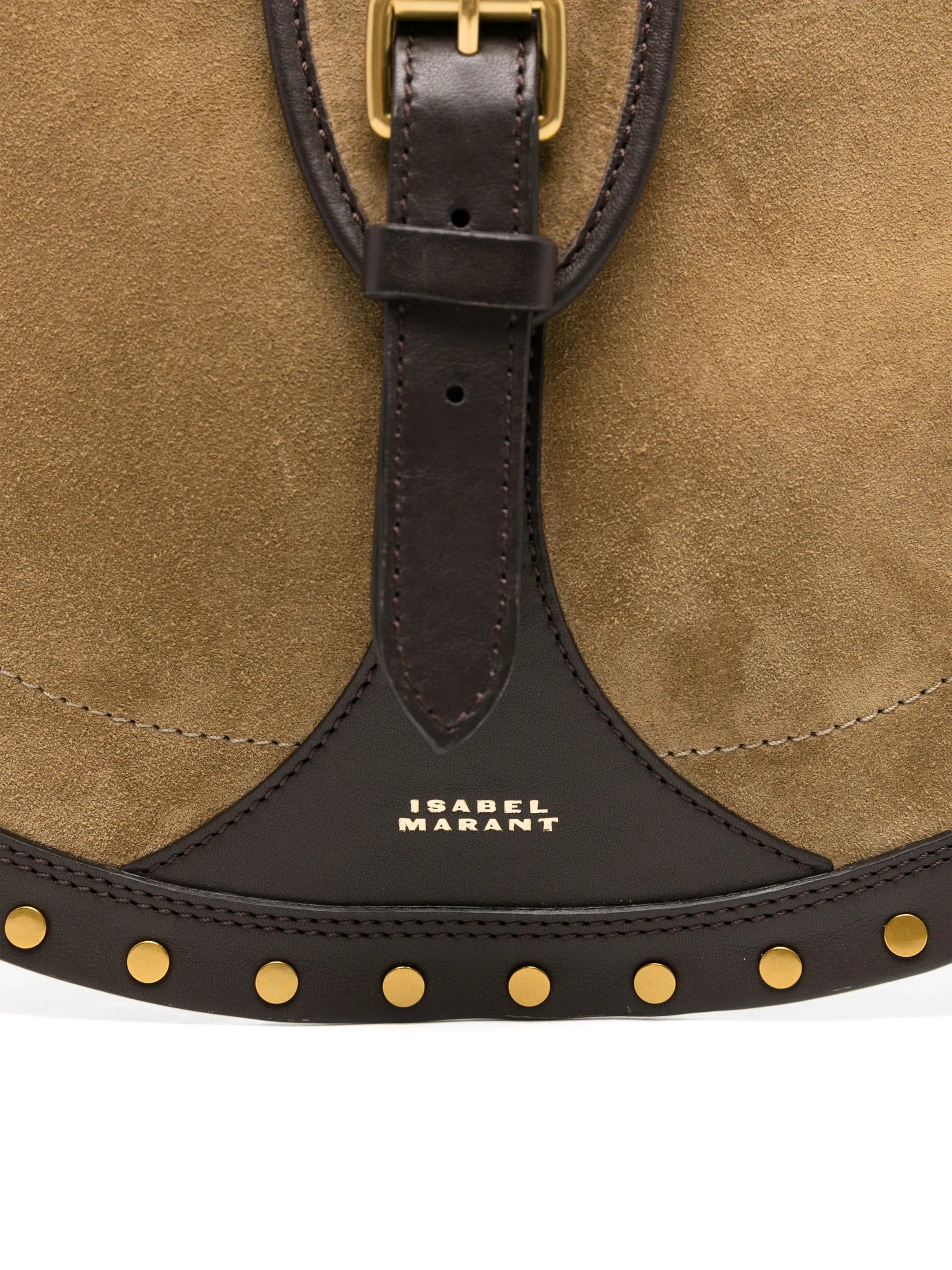 Isabel Marant Oskan buckle leather shoulder bag