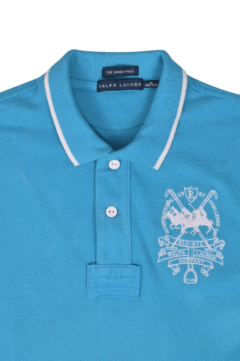 Ralph Lauren Skinny Blue Polo T - Shirt Rt103 - 1020