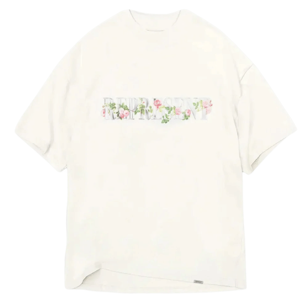 Represent Floral T - Shirt Flat White