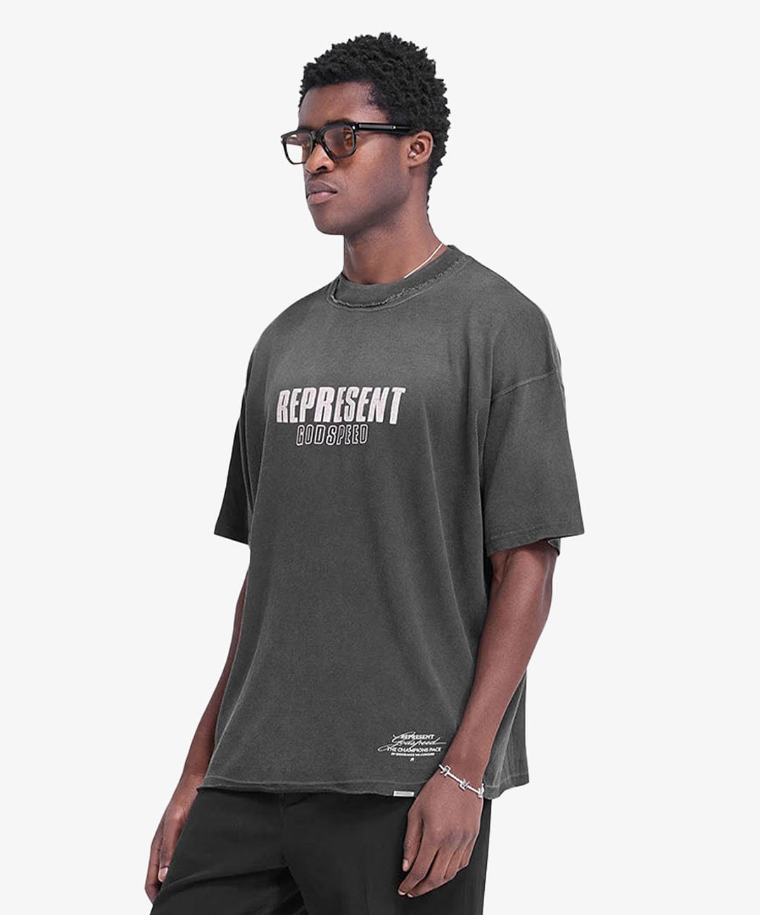 REPRESENT | GODSPEED T - SHIRT { AGED BLACK