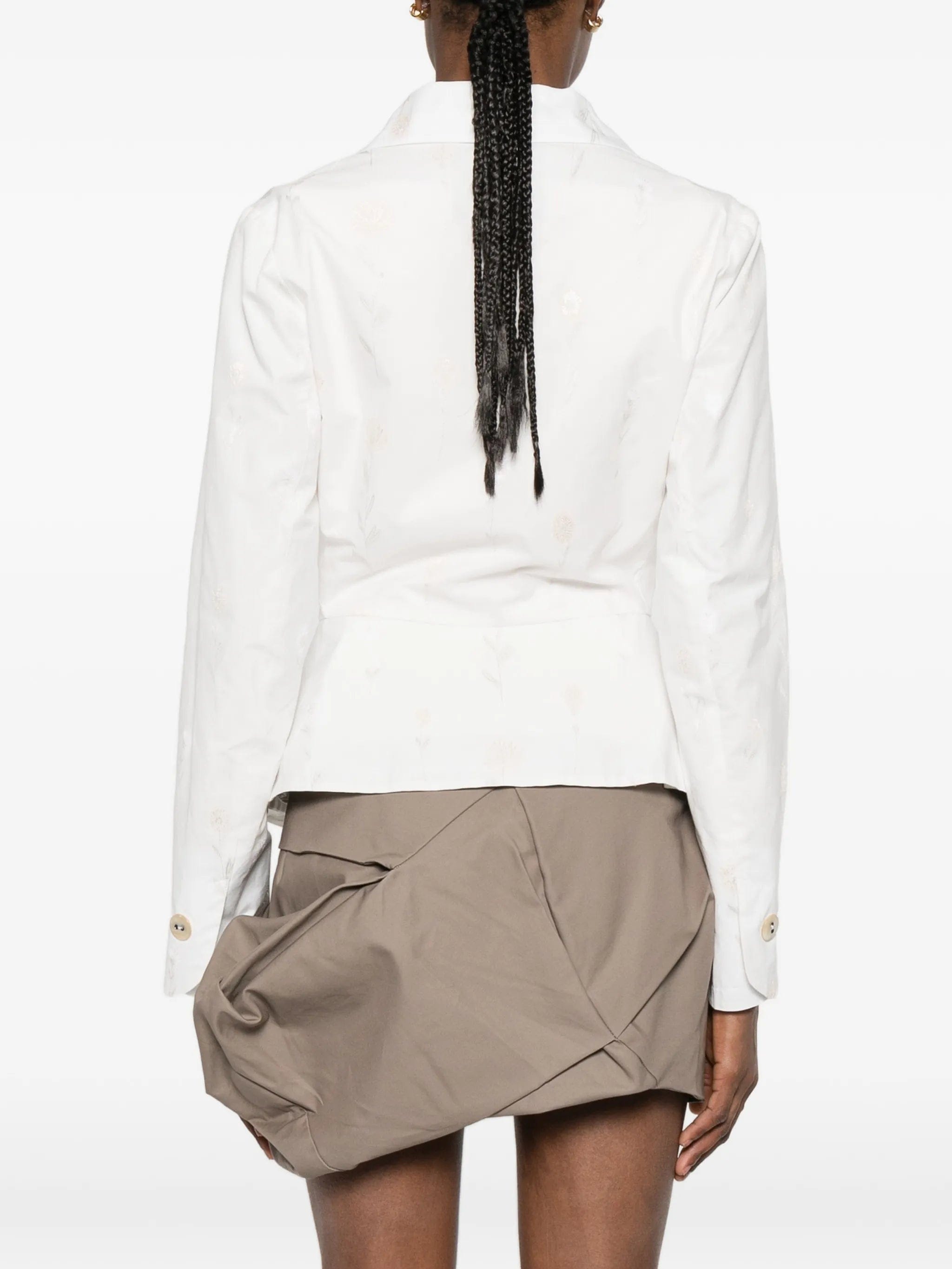 Vivienne Westwood embroidered - flower button jacket