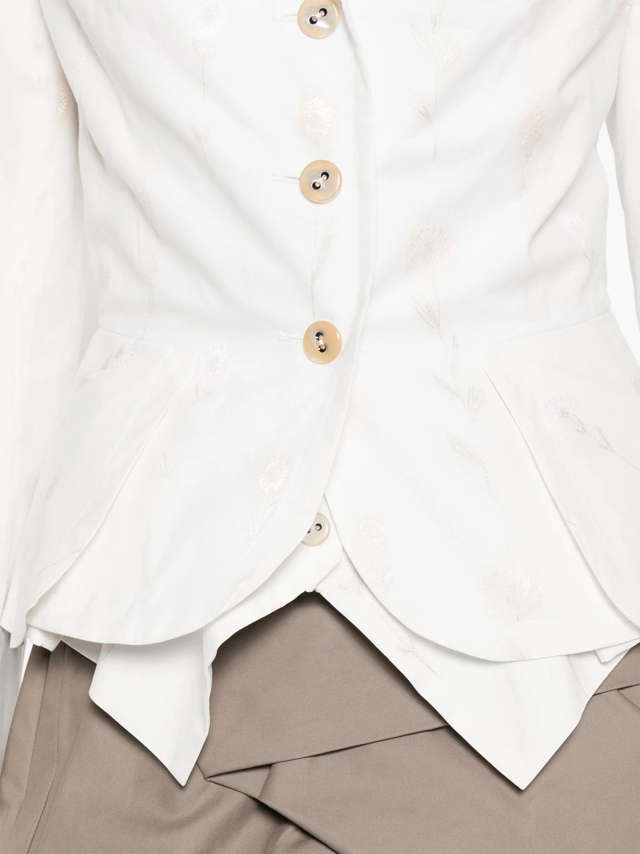Vivienne Westwood embroidered - flower button jacket