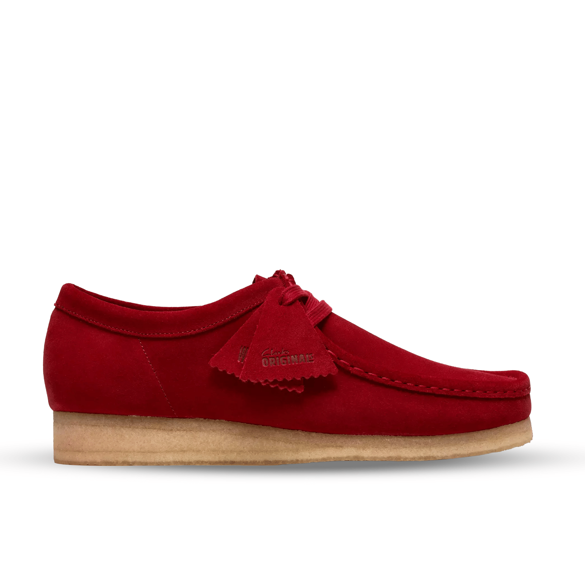 Clarks Wallabee Mens Shoes Color: Deep Red Suede Style: 26186772
