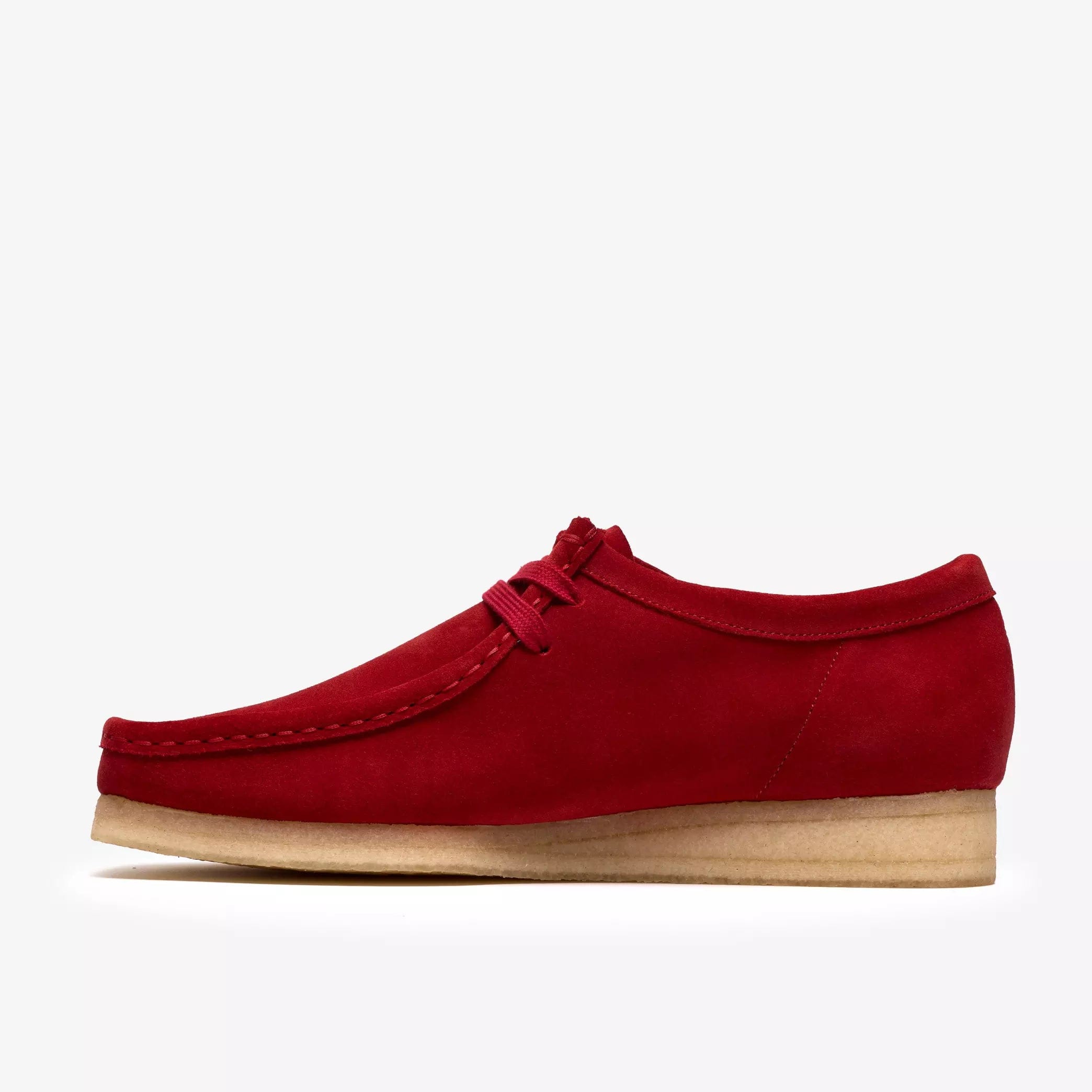 Clarks Wallabee Mens Shoes Color: Deep Red Suede Style: 26186772