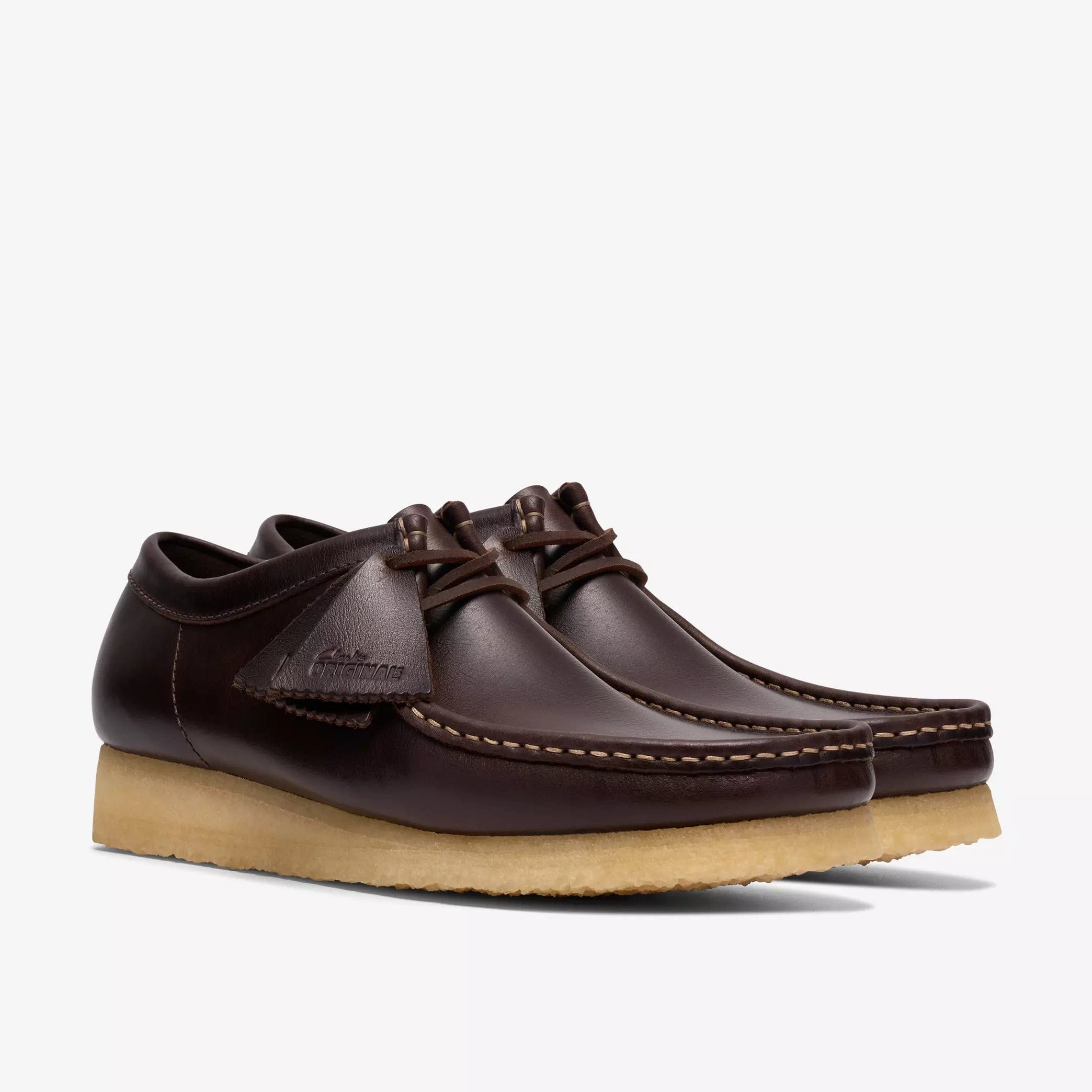 Clarks Wallabee Mens Shoes Color: Dark Brown Leather Style: 26186567
