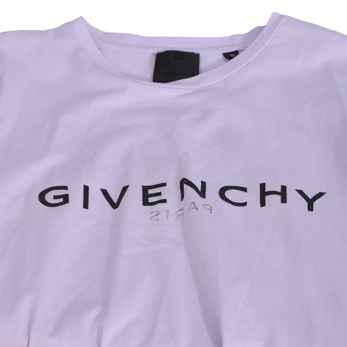 GIVENCHY SIZE : 10 – 11 YEARS LILAC LOGO PRINT T - SHIRT