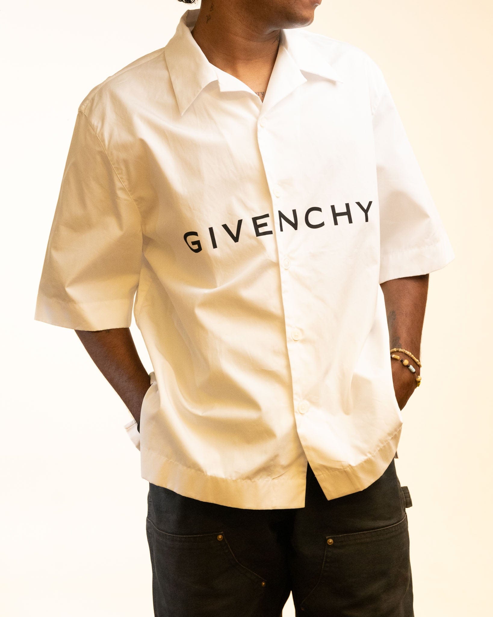 Givenchy Logo Short Sleeve Shirt (L)