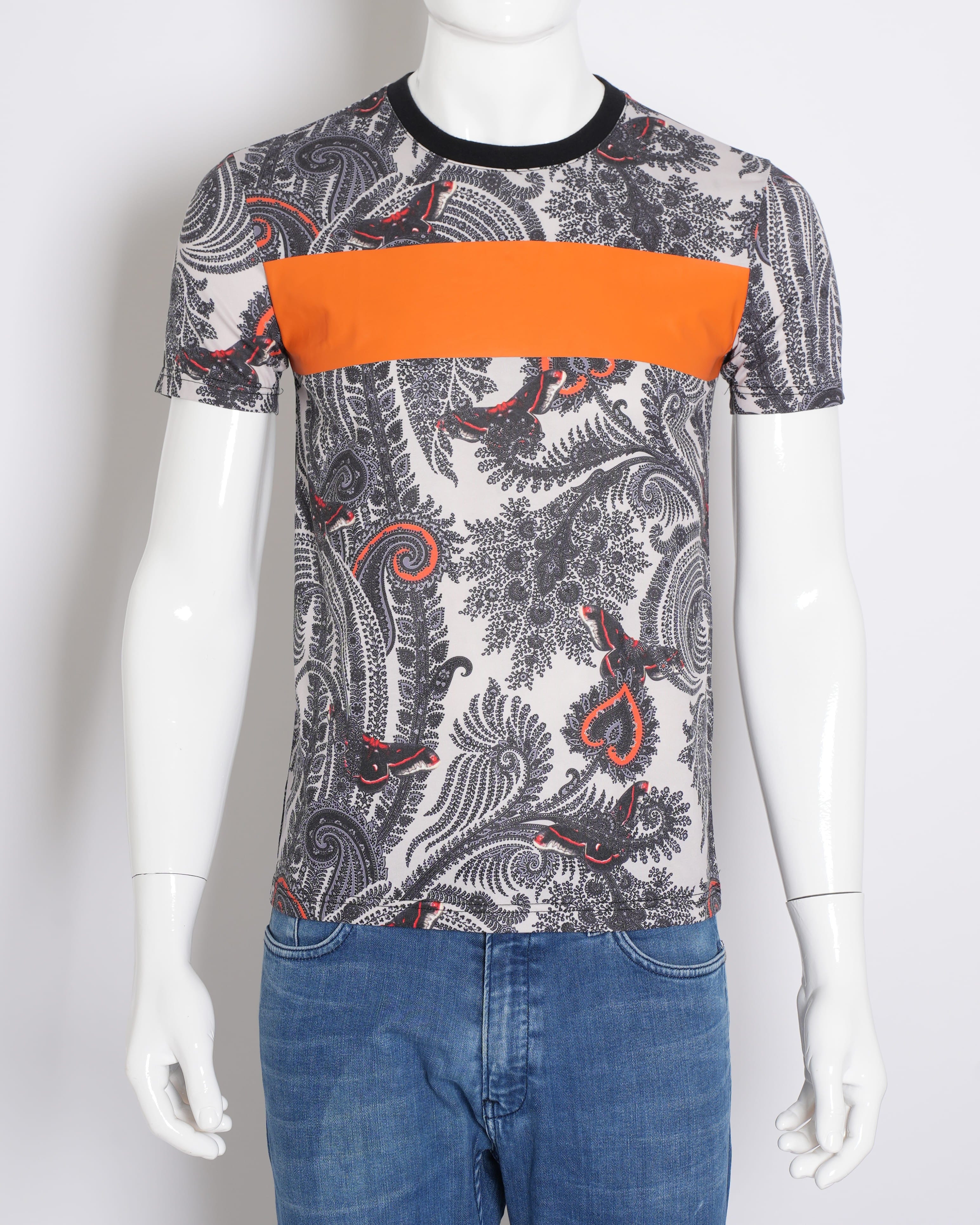 Givenchy New Givenchy Paisley Print Cotton Crew Neck Half Sleeve T - Shirt