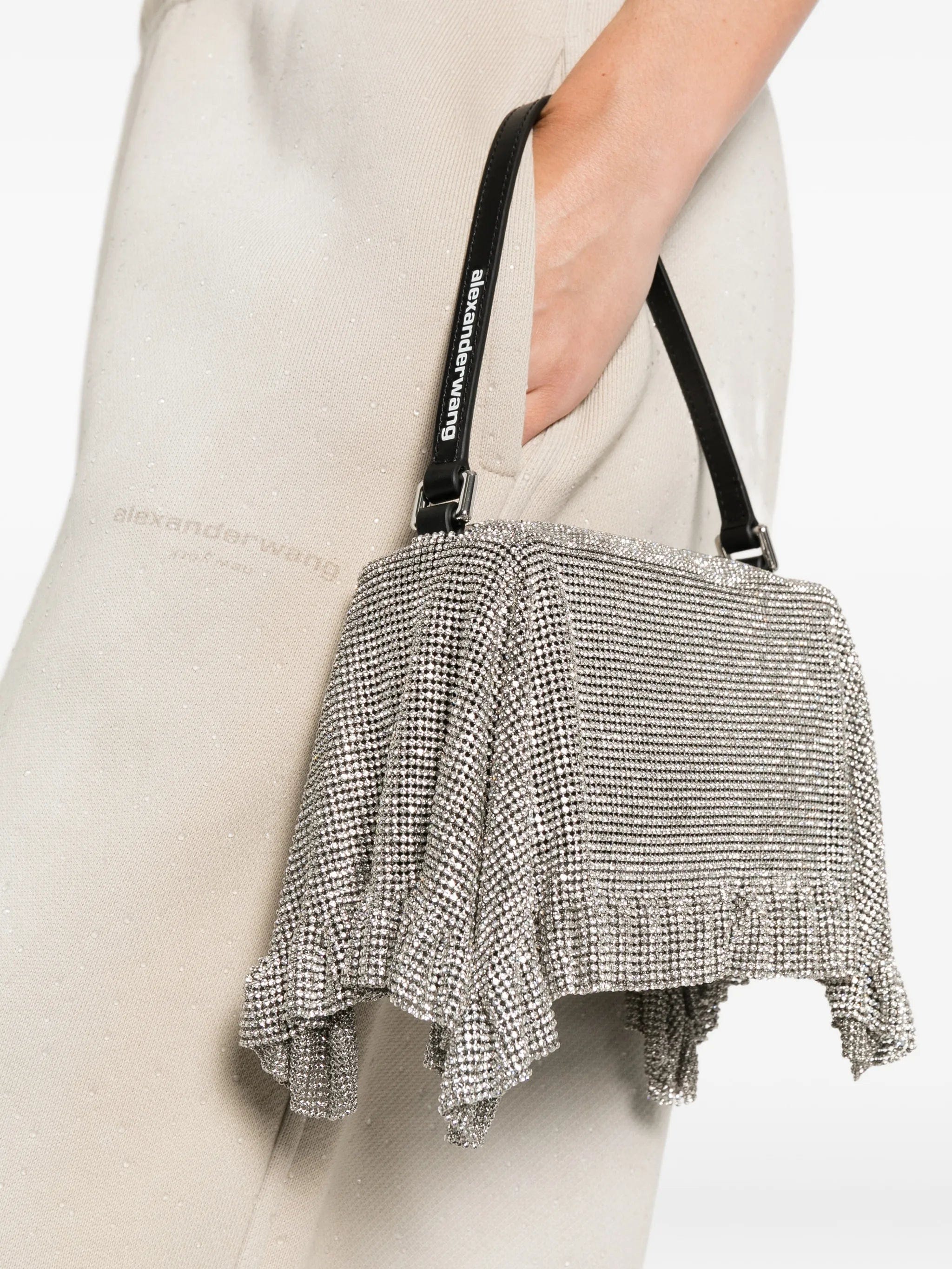 Alexander Wang Divina Pochette Crystal Mesh