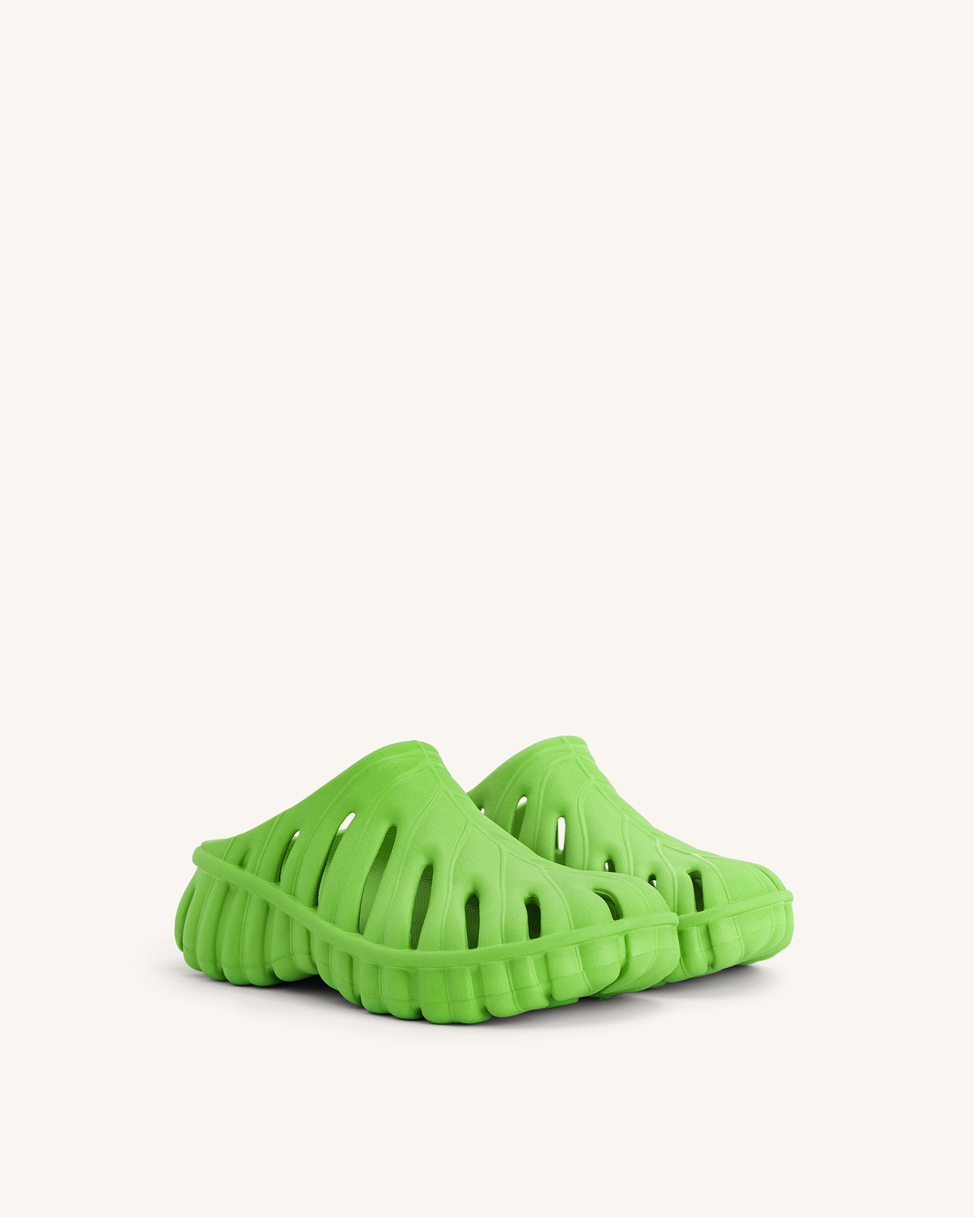 Jw Pei Tara Leaf Platform Clog Neon Green