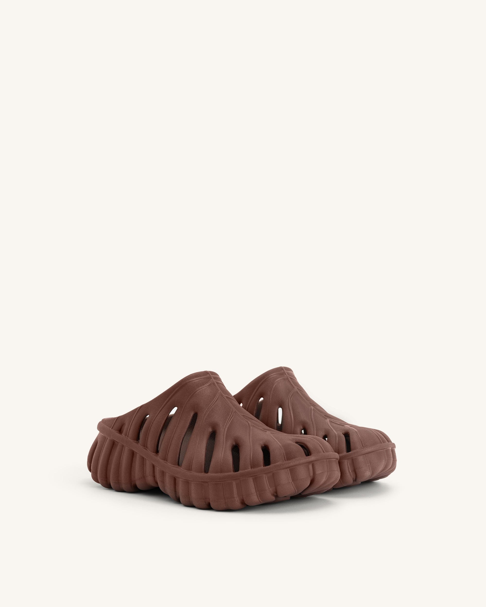 Jw Pei Tara Leaf Platform Clog Brown
