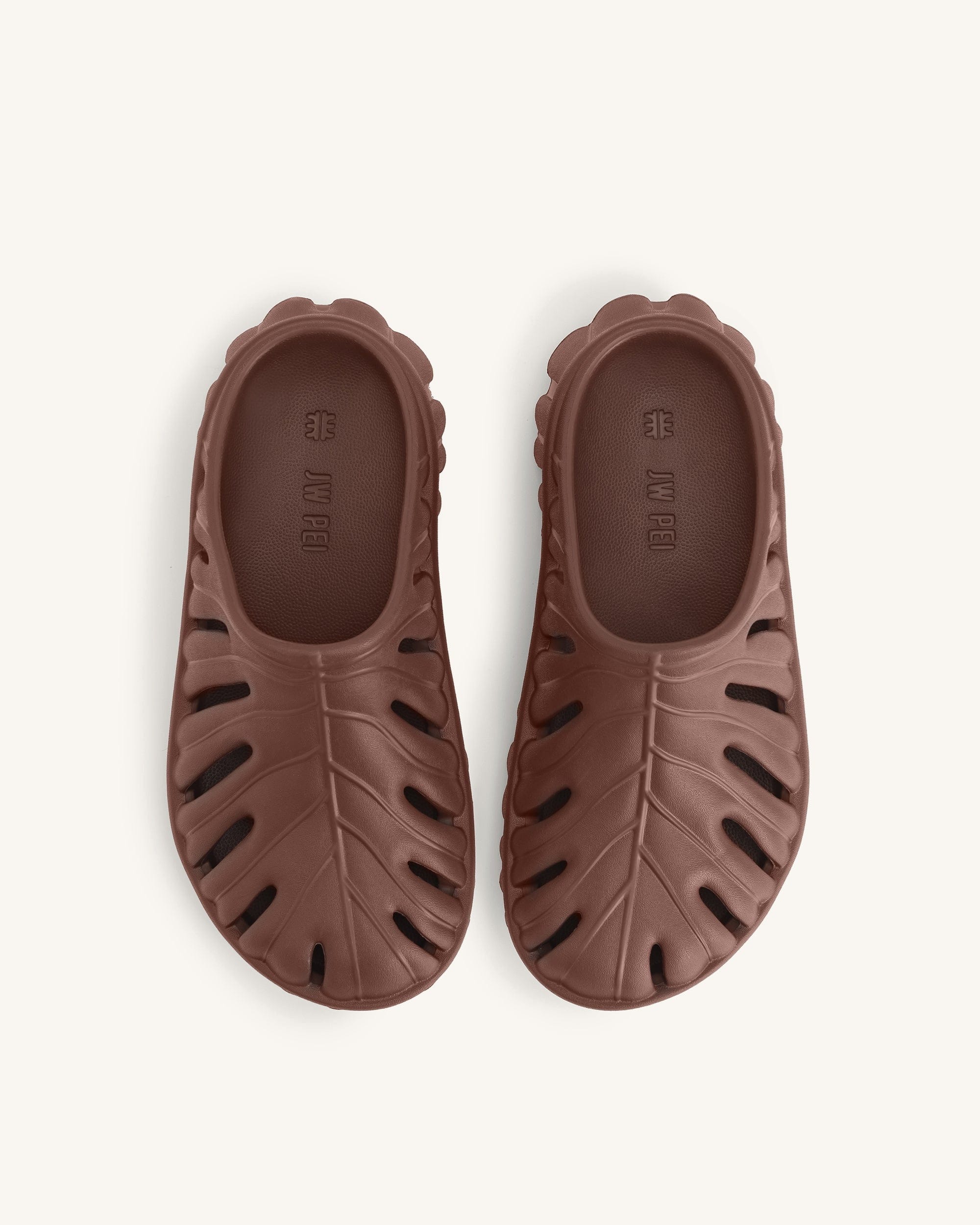 Jw Pei Tara Leaf Platform Clog Brown