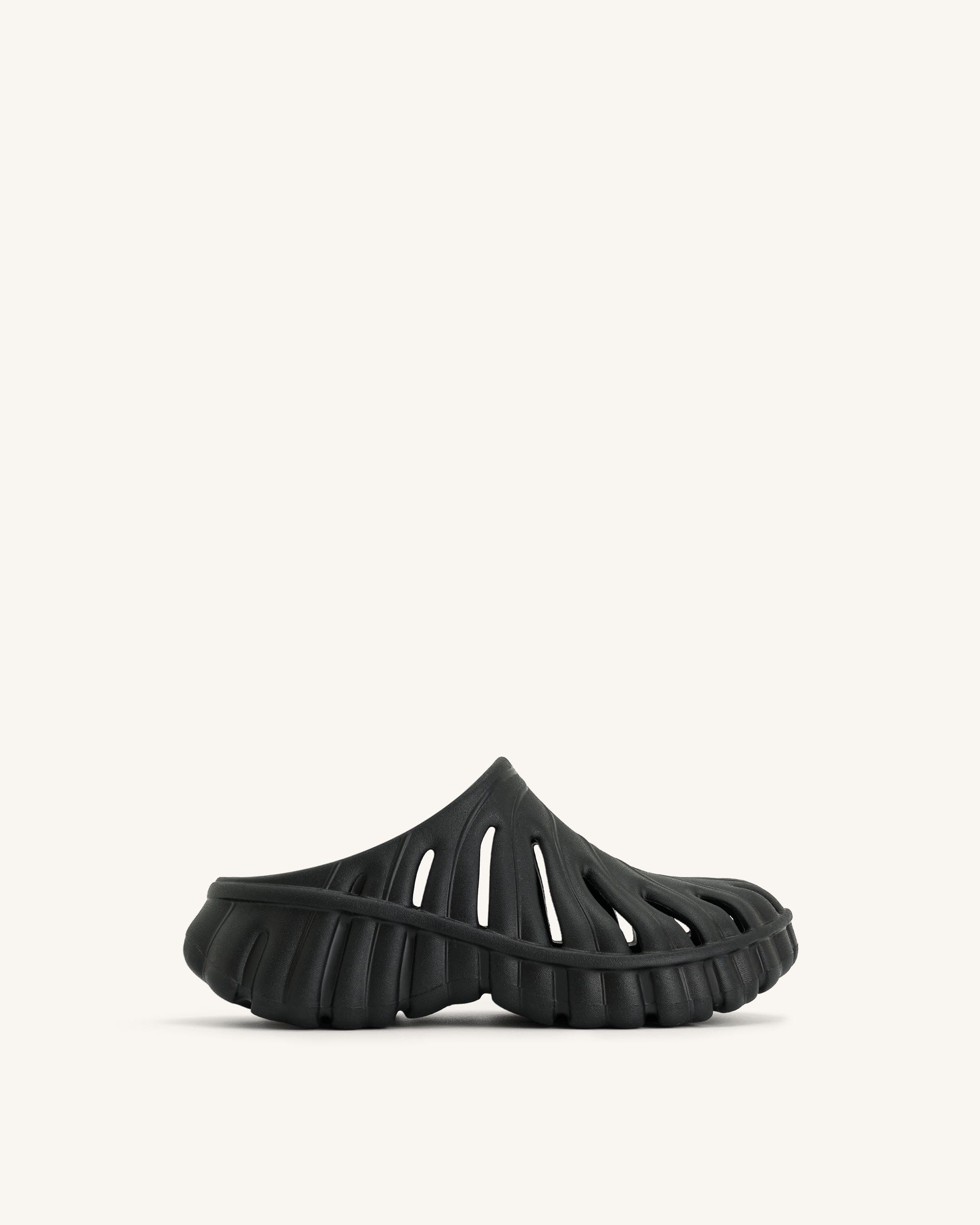 Jw Pei Tara Leaf Platform Clog Black