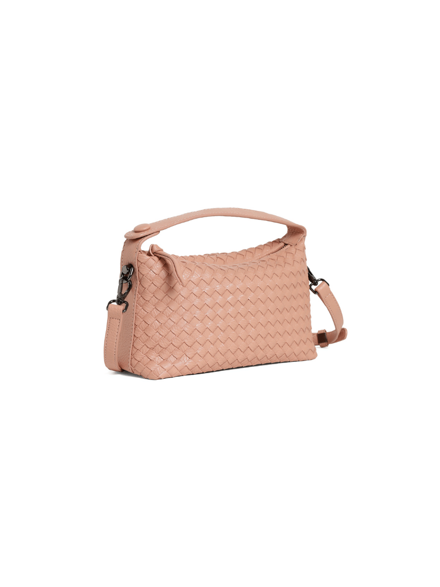 Favori Fero - Ladies Woven Handbag, Faux Leather | Blush Pink