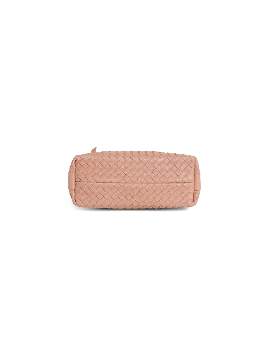 Favori Fero - Ladies Woven Handbag, Faux Leather | Blush Pink