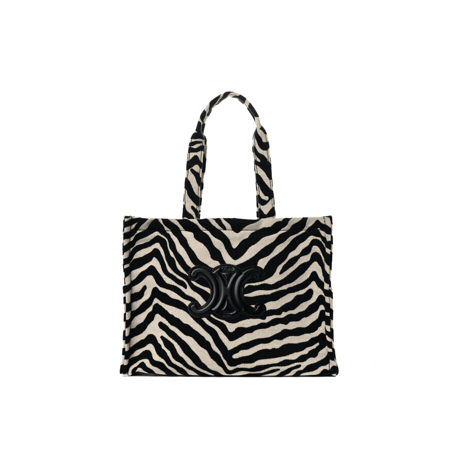 Céline Zebra Pattern Tote Black And Off white Bag