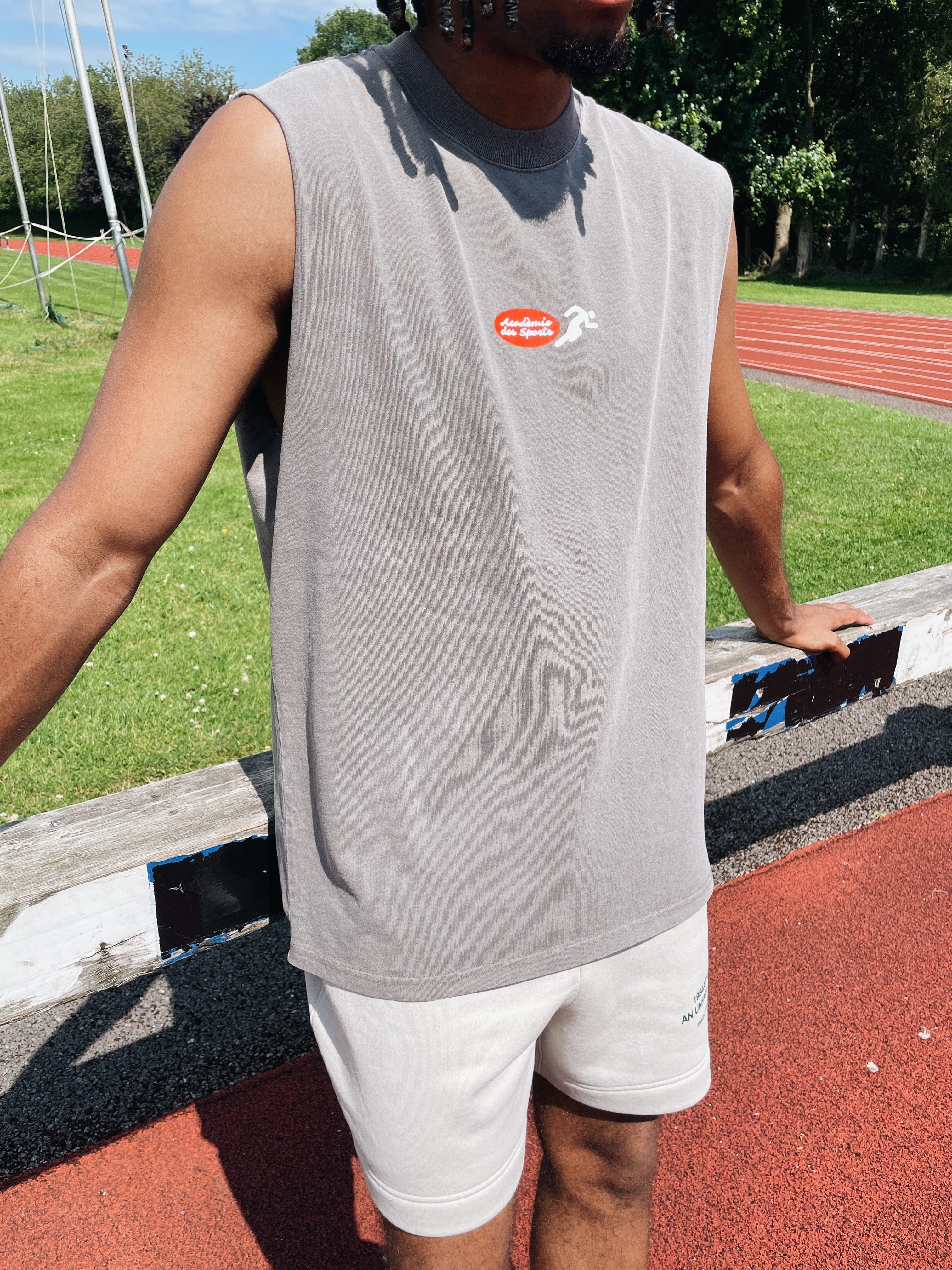 Vice 84 Fun Club Active Tank - Faded Grey