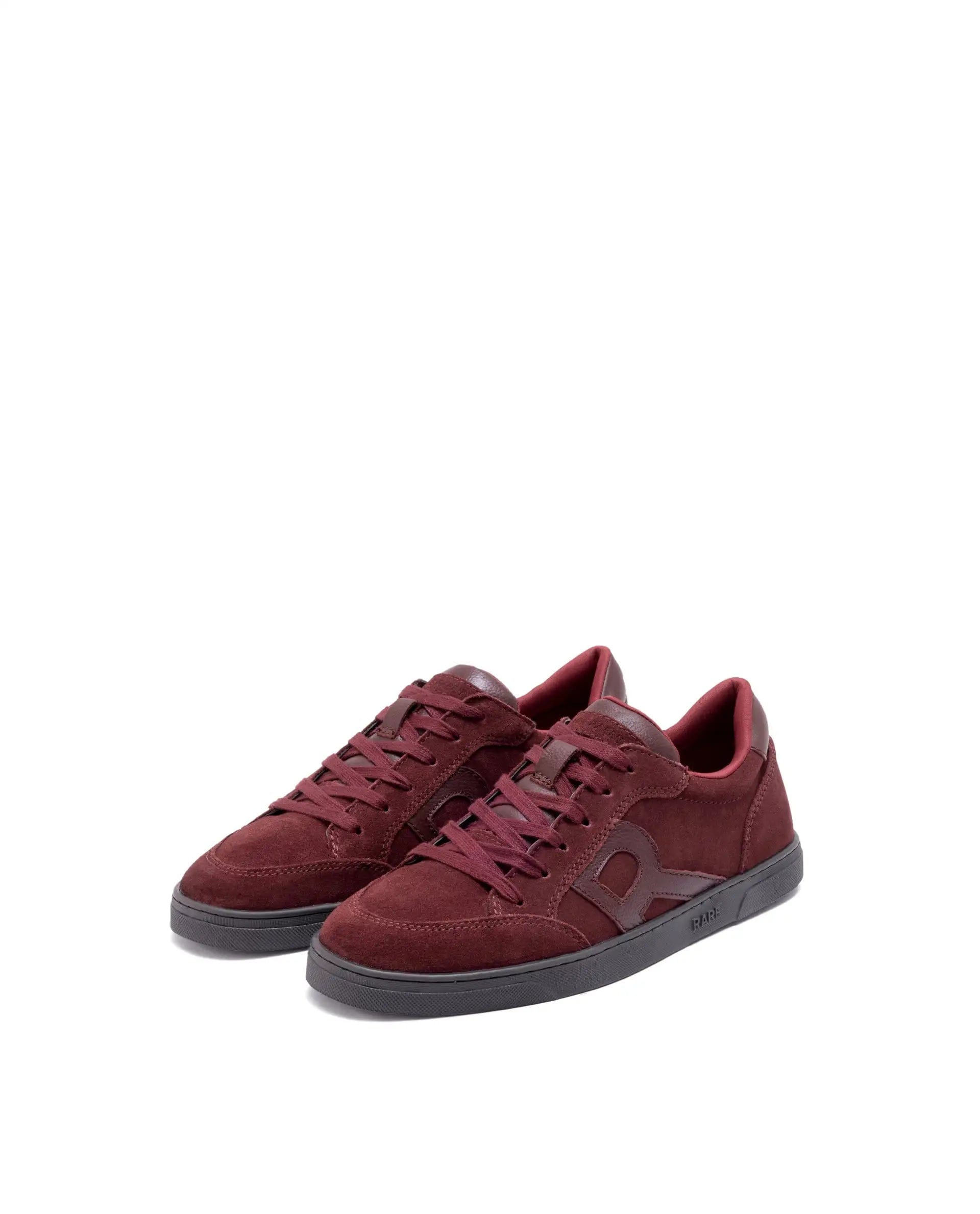 RAREZ Rare Rabbit Men's Antares Red Low - Top Lace Up Premium Suede With Genuine Leather Sneaker