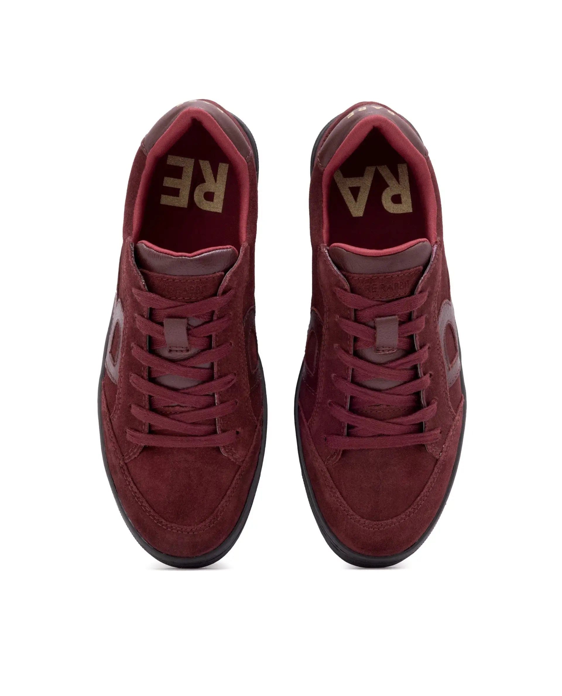 RAREZ Rare Rabbit Men's Antares Red Low - Top Lace Up Premium Suede With Genuine Leather Sneaker