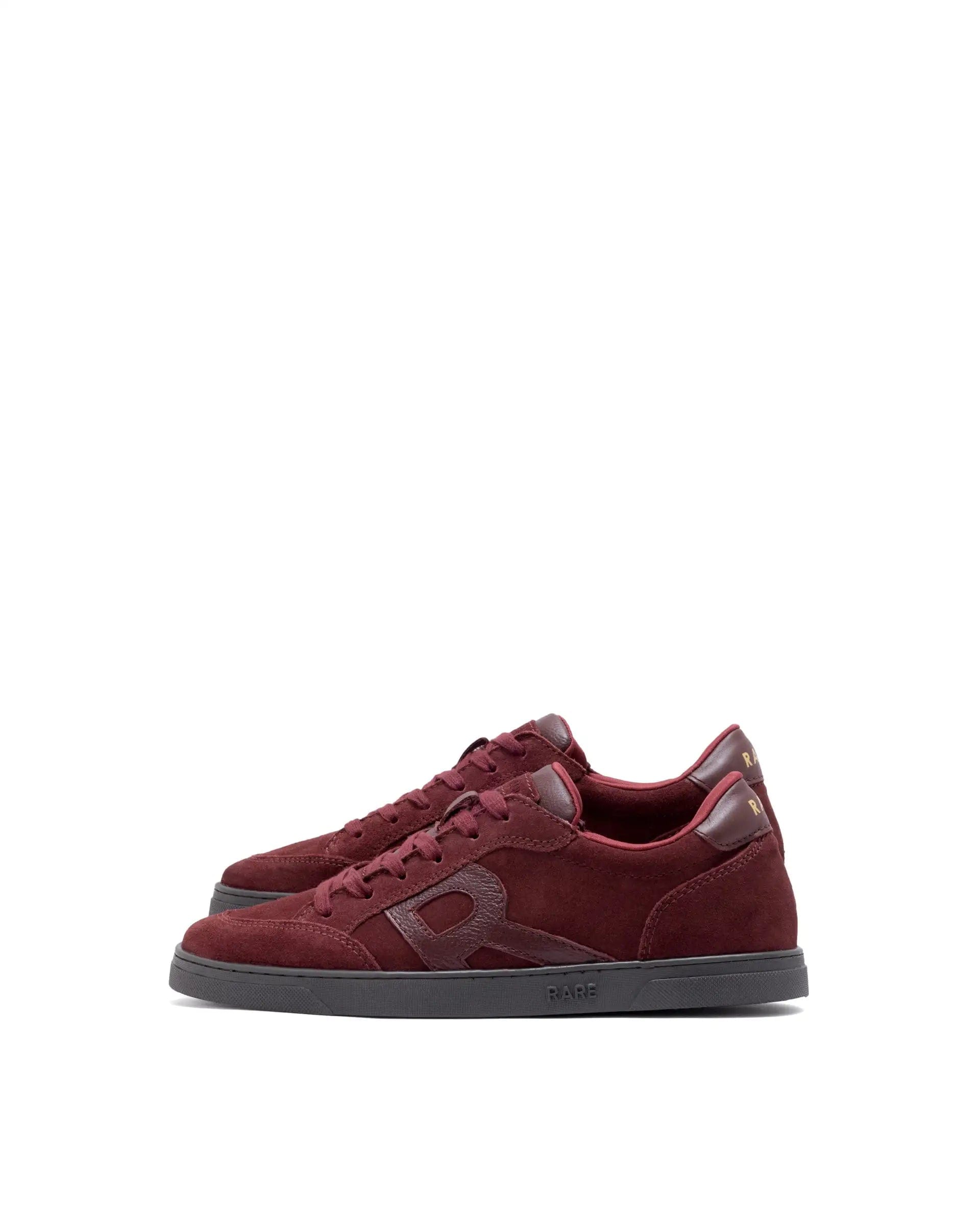 RAREZ Rare Rabbit Men's Antares Red Low - Top Lace Up Premium Suede With Genuine Leather Sneaker