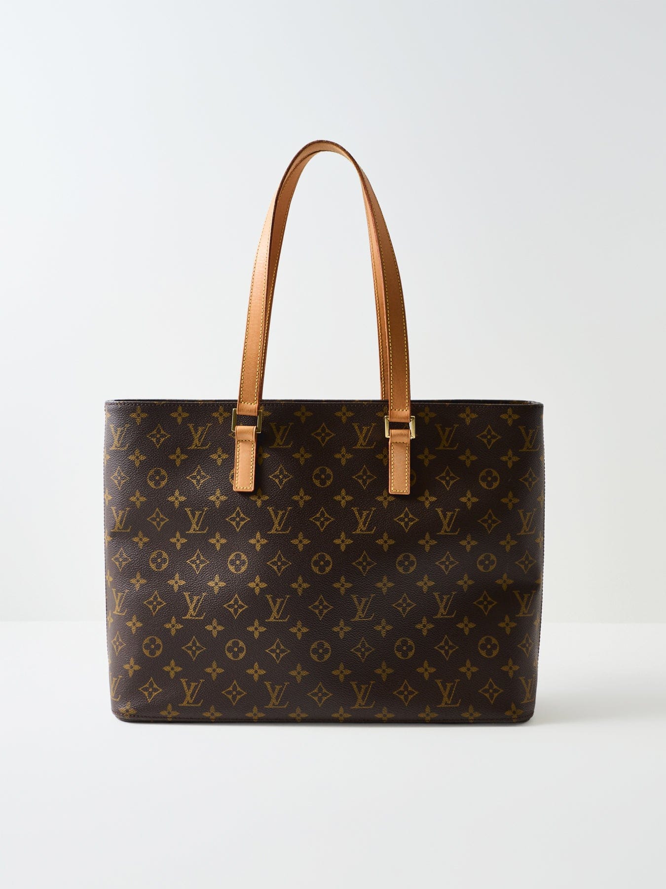 Leprix Vintage Monogram Luco Tote Bag Brown