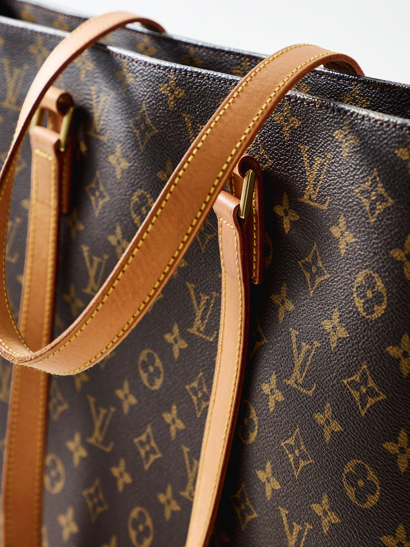Leprix Vintage Monogram Luco Tote Bag Brown