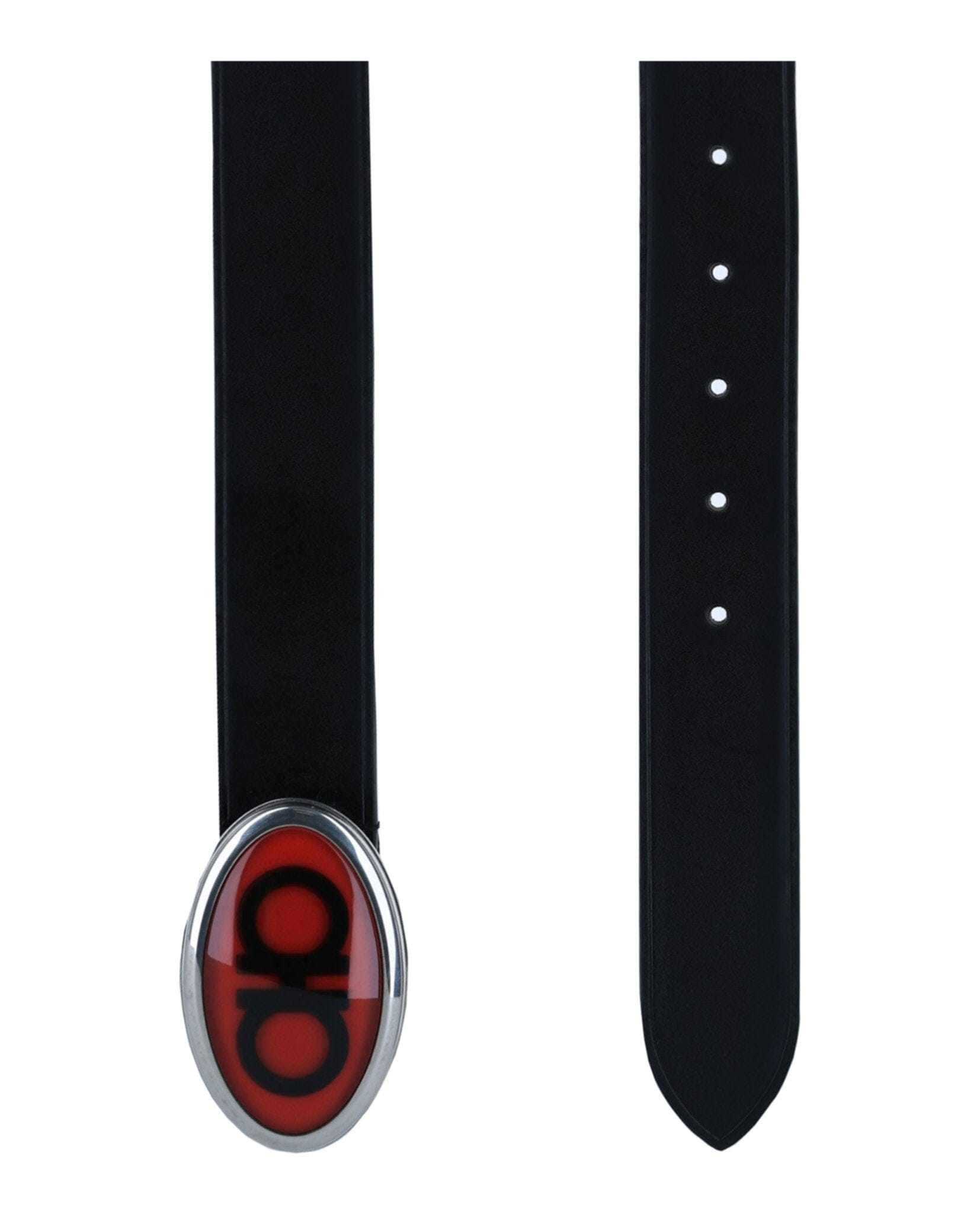 Ferragamo Mens Pebbled Buckle Belt