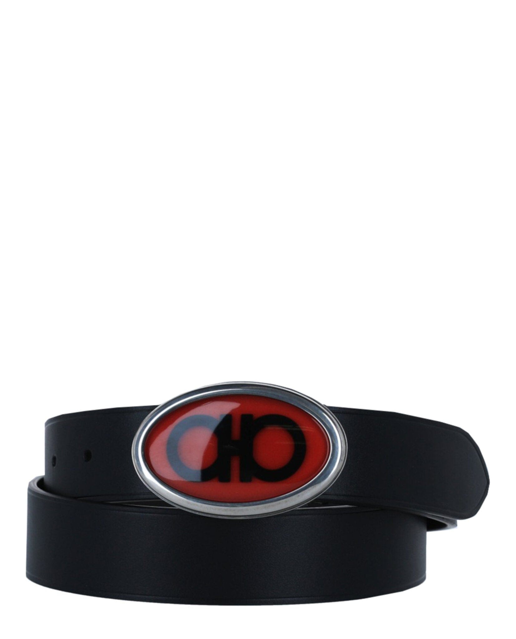 Ferragamo Mens Pebbled Buckle Belt