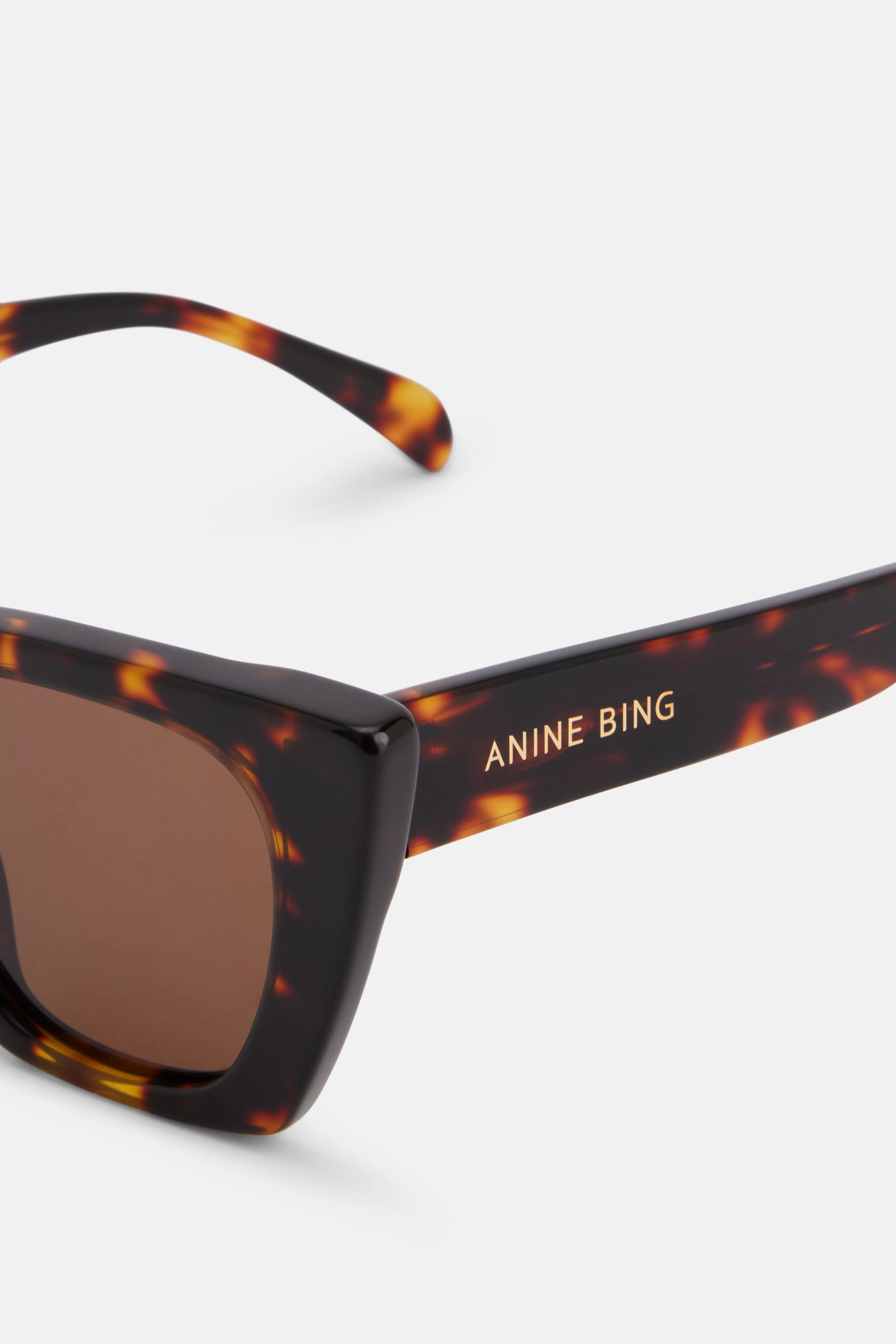 ANINE BING Paris Monogram Sunglasses in Brown