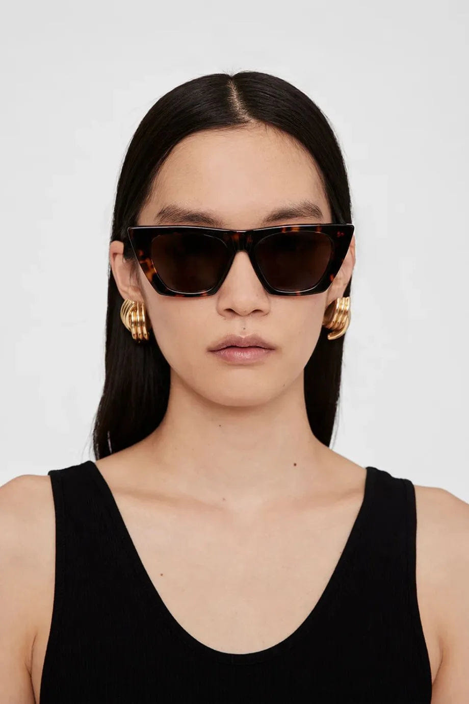 ANINE BING Paris Monogram Sunglasses in Brown