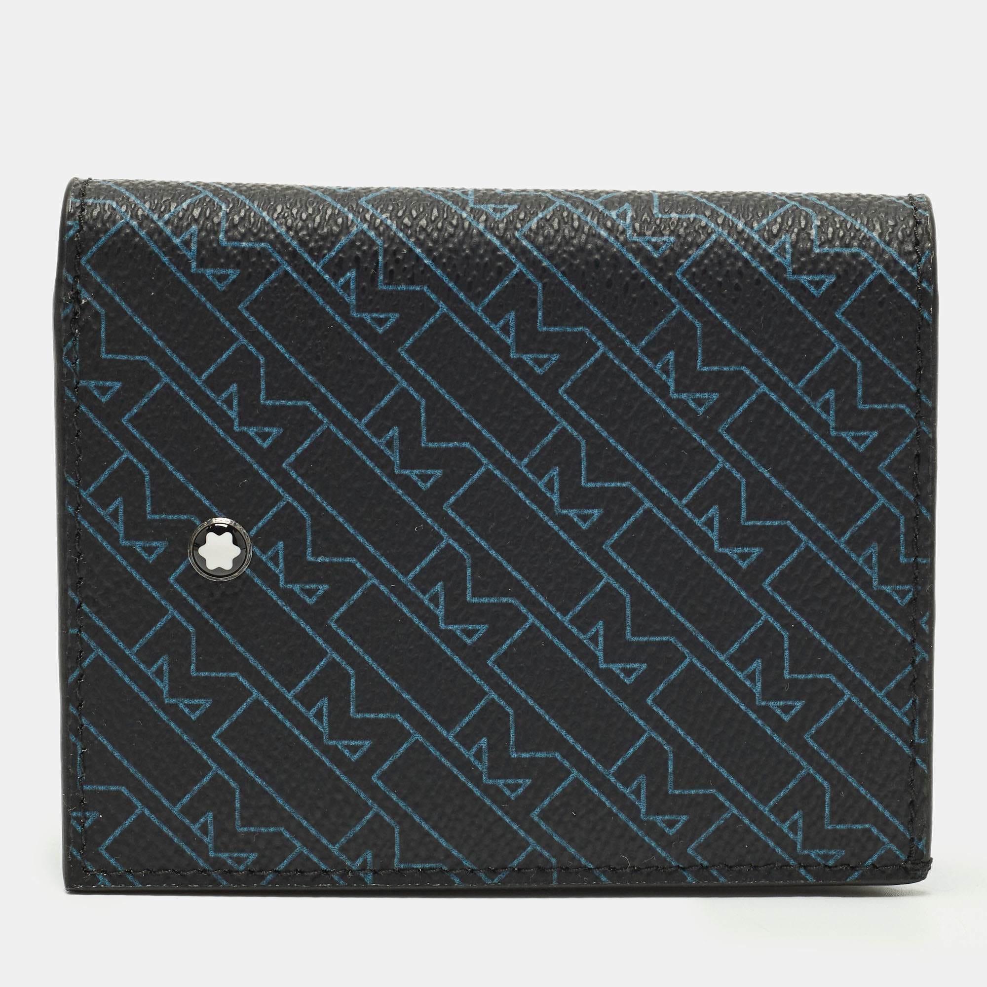 Montblanc Black/blue M Gram Coated Canvas Bifold