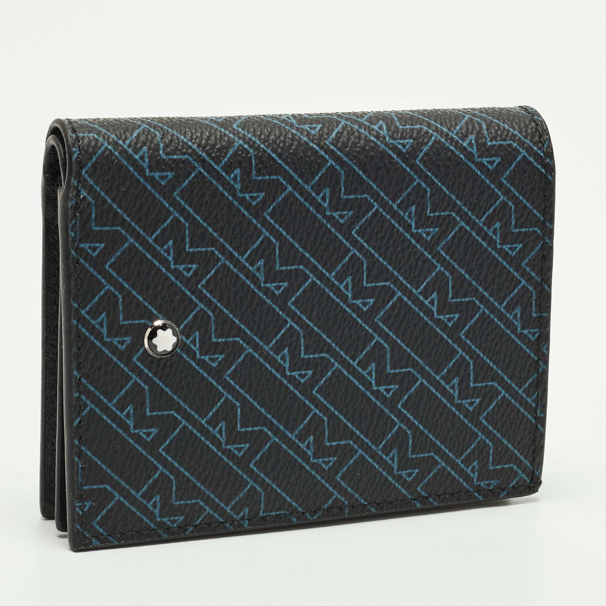 Montblanc Black/blue M Gram Coated Canvas Bifold