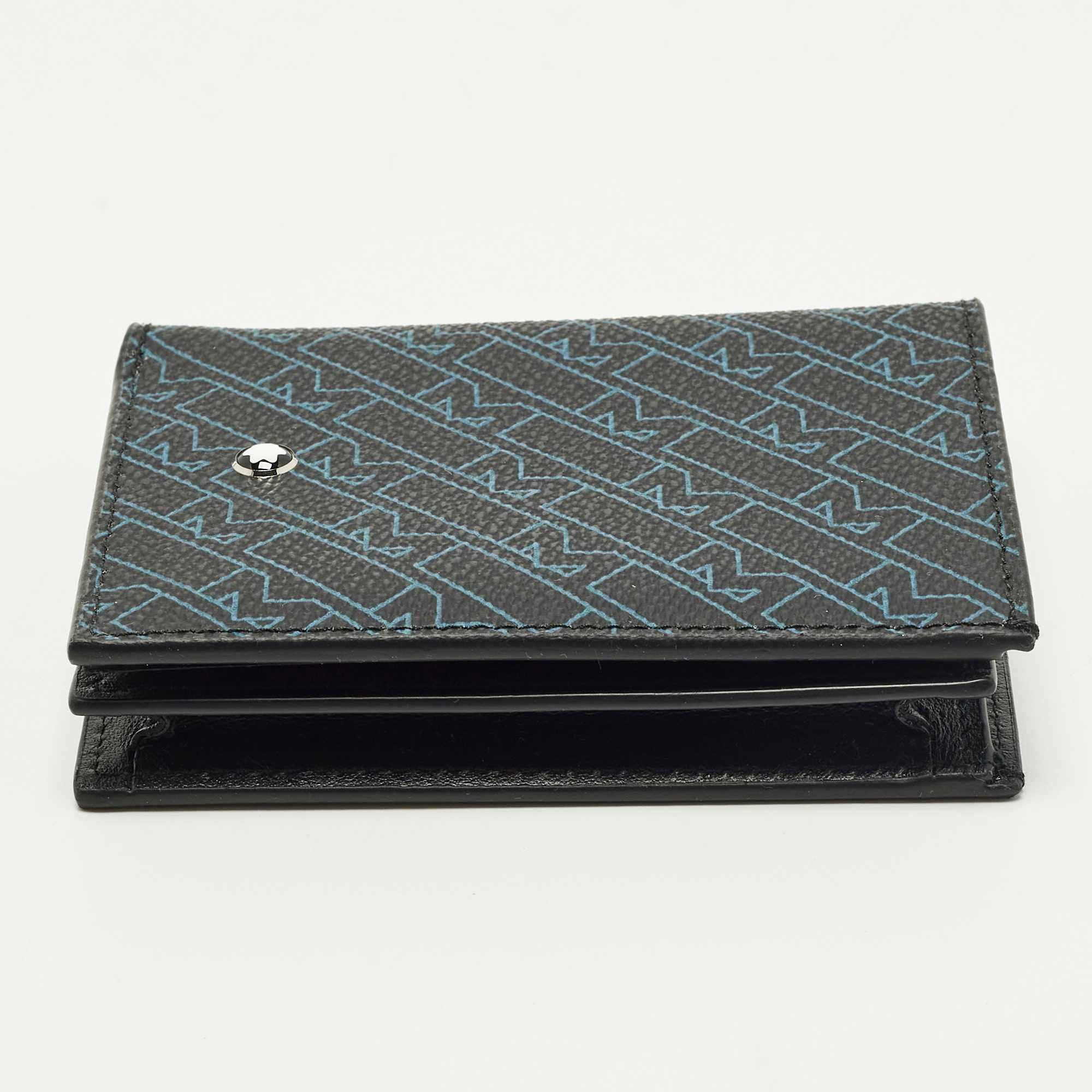 Montblanc Black/blue M Gram Coated Canvas Bifold