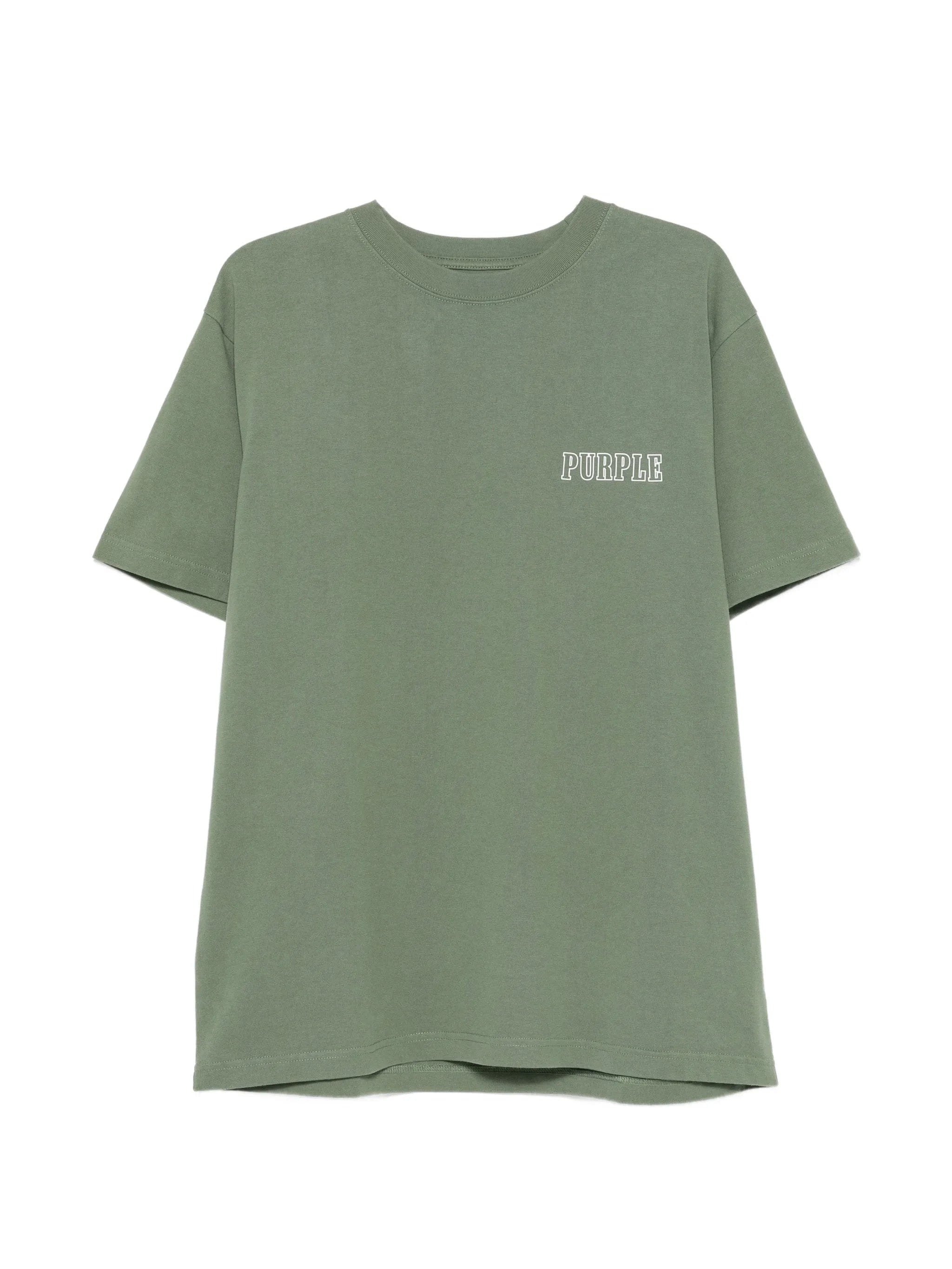 Purple Brand logo - print jersey T - shirt