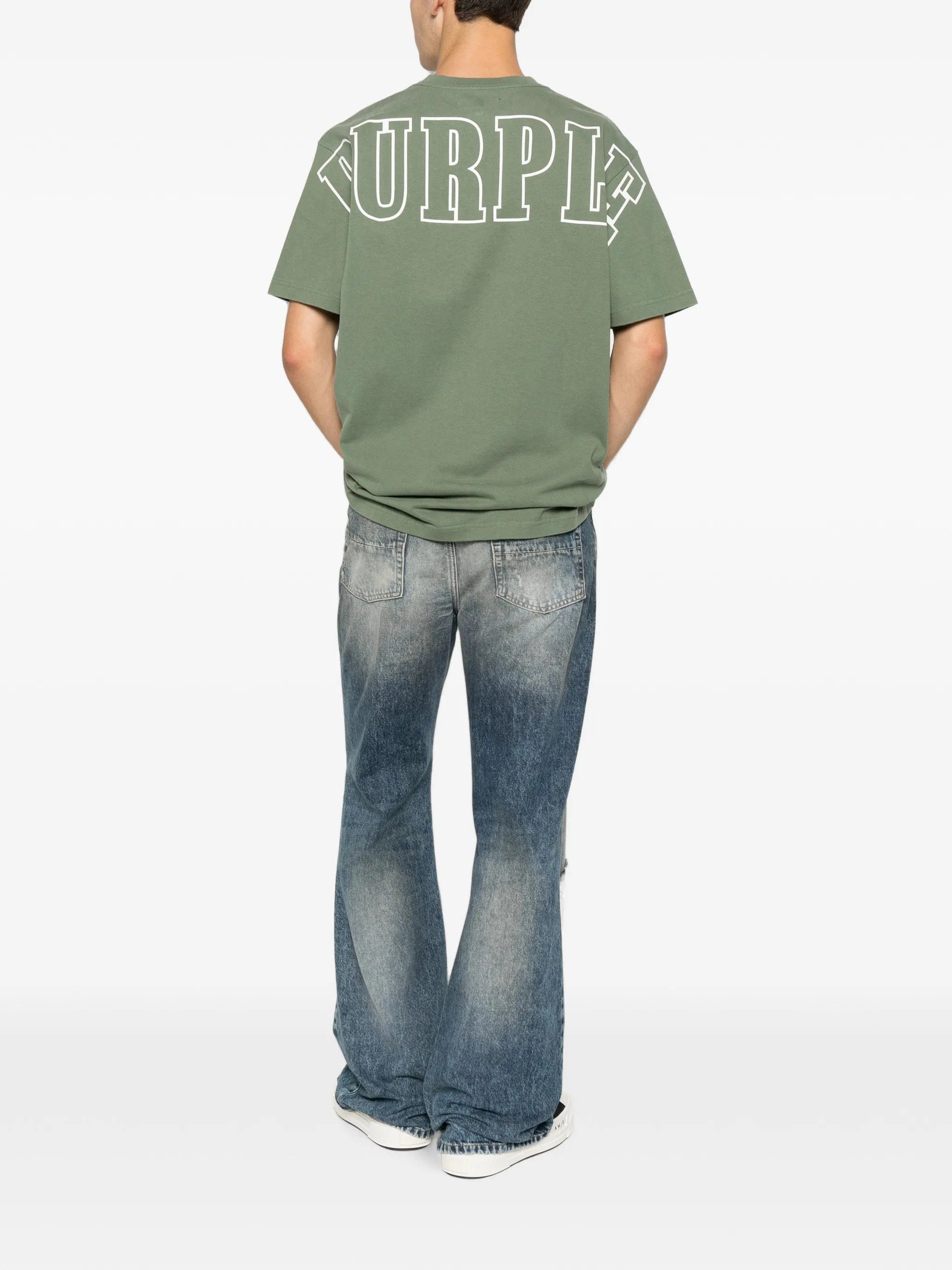 Purple Brand logo - print jersey T - shirt