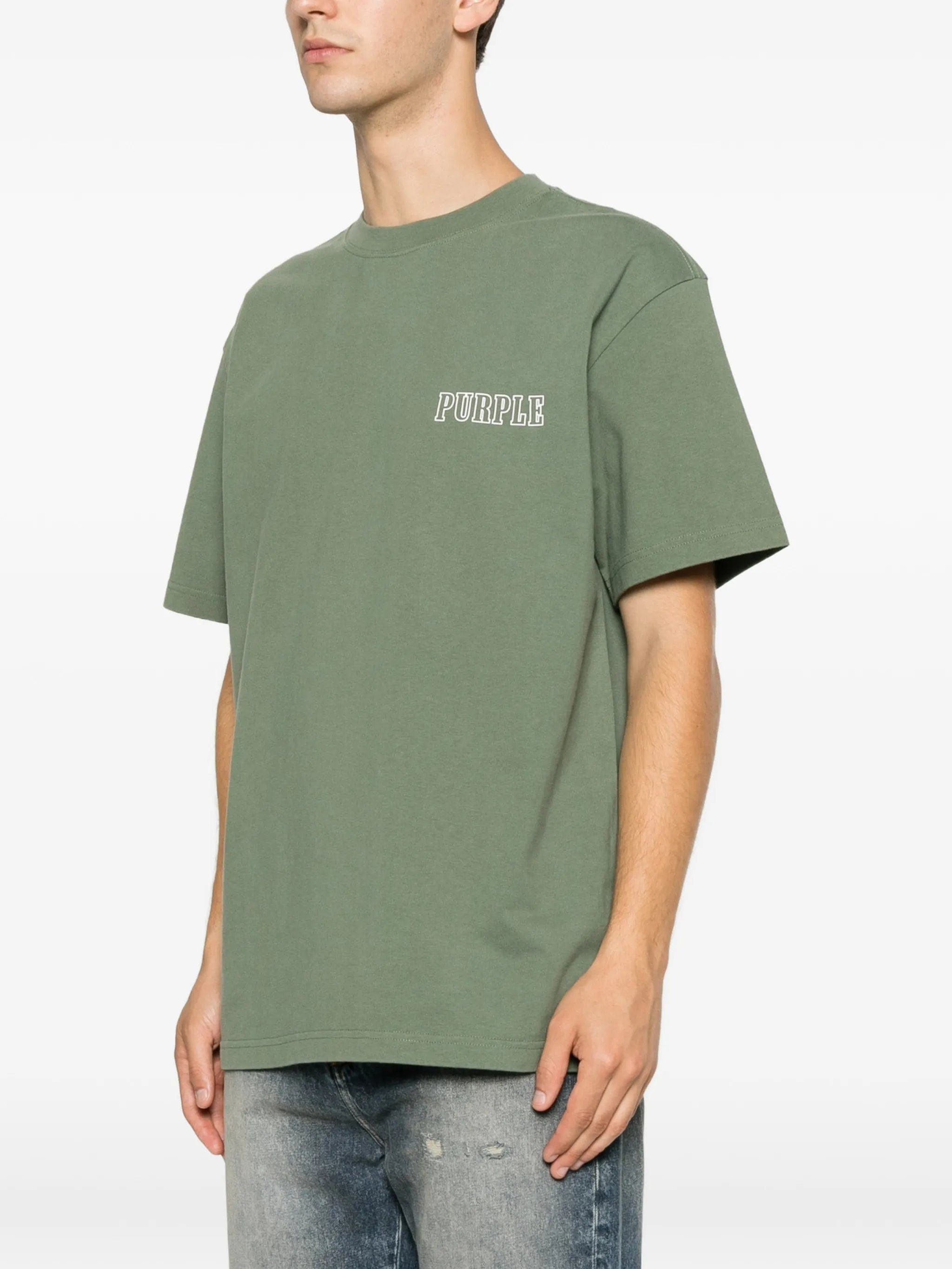 Purple Brand logo - print jersey T - shirt