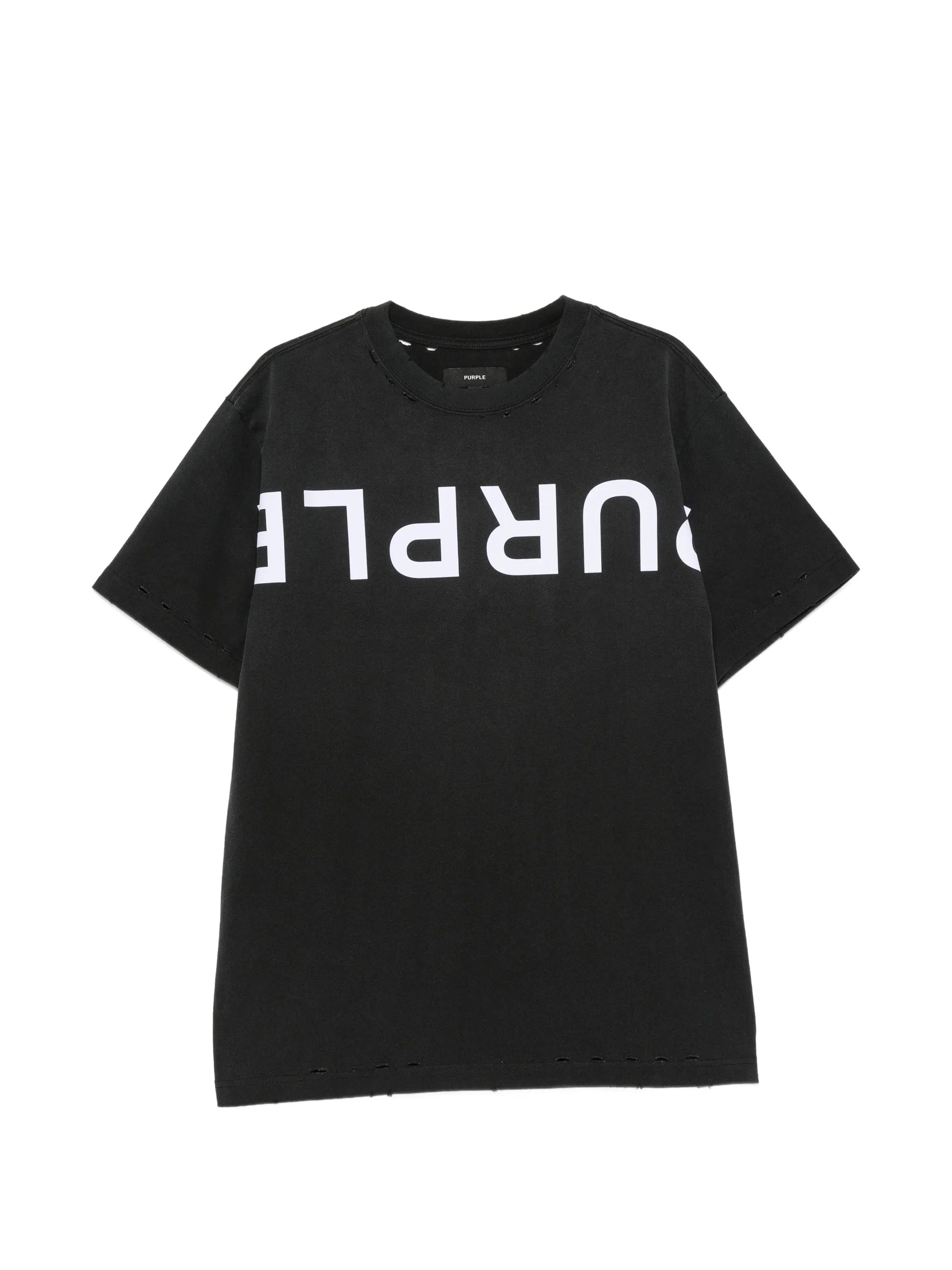 Purple Brand logo - print distressed - effect T - shirt