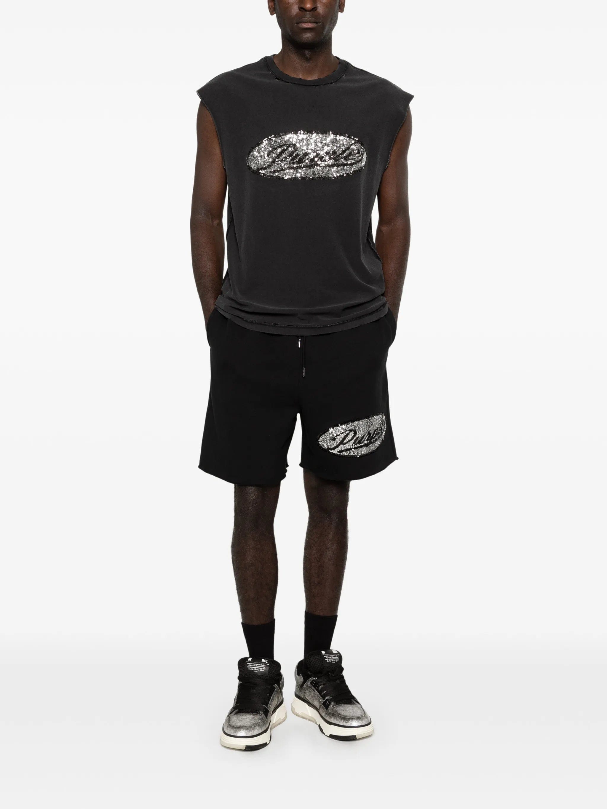 Purple Brand raw - hem shorts