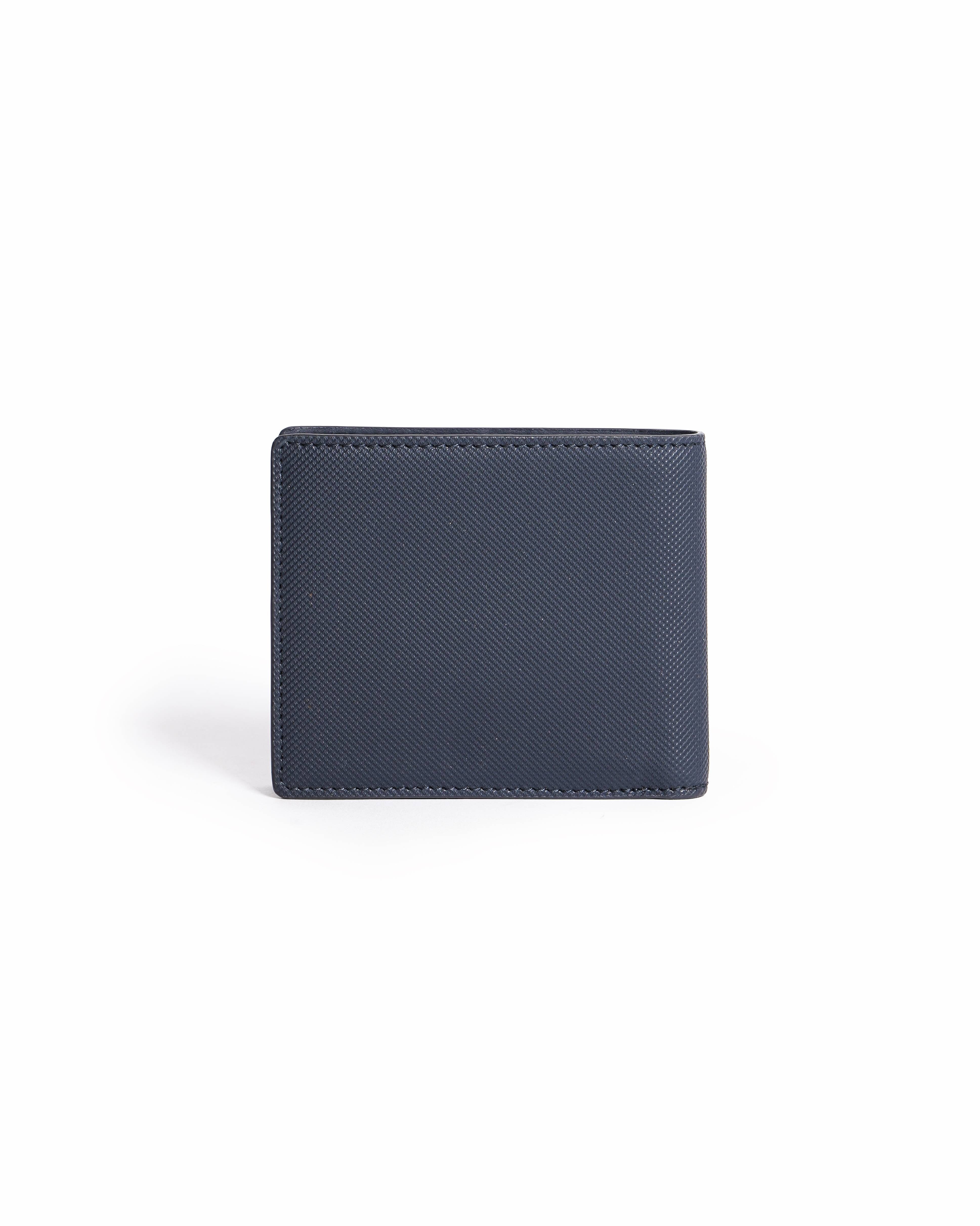 Hugo Boss Boss Textured Leather Wallet & Card Holder Set In Deep Blue