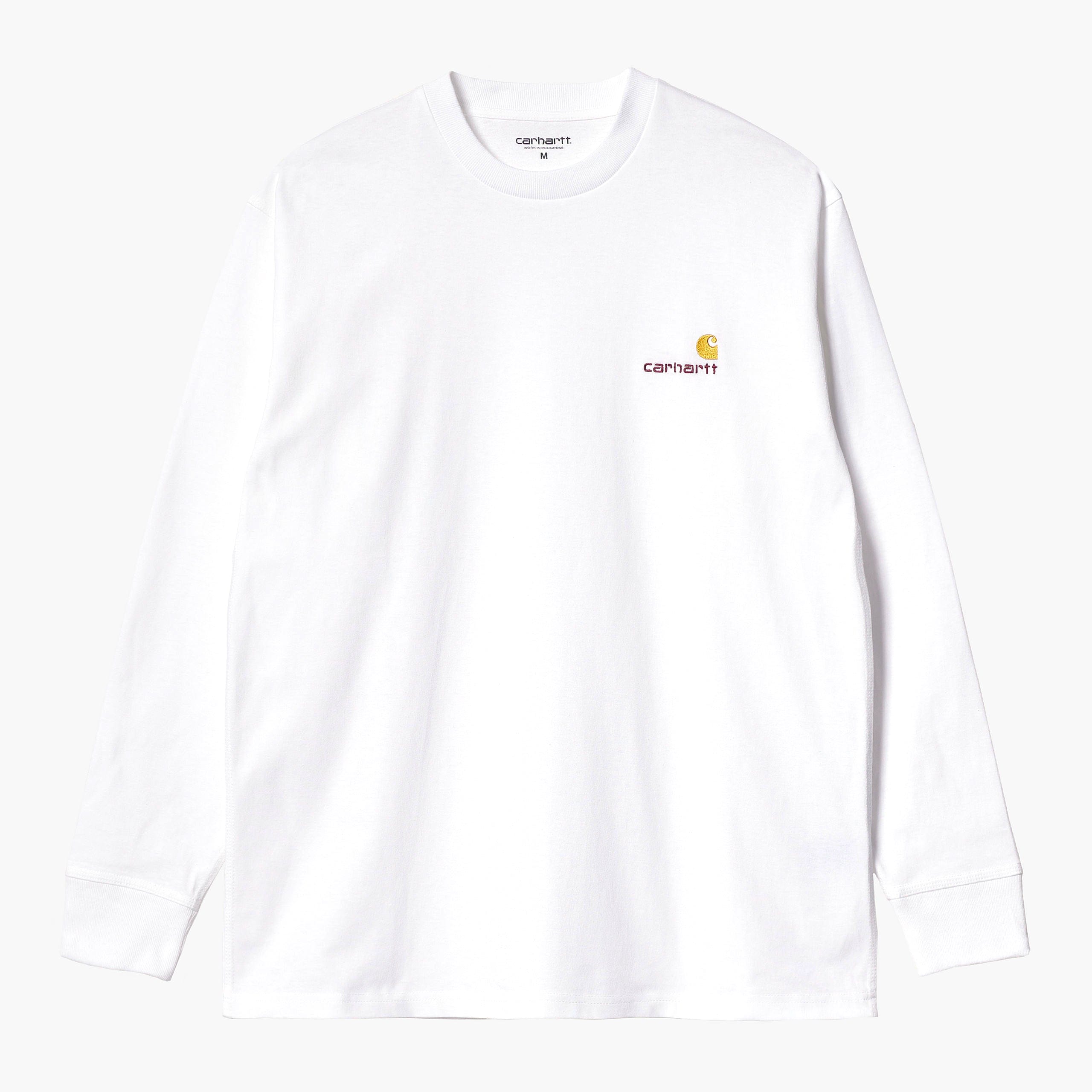 Carhartt WIP L/s American Script T - shirt White